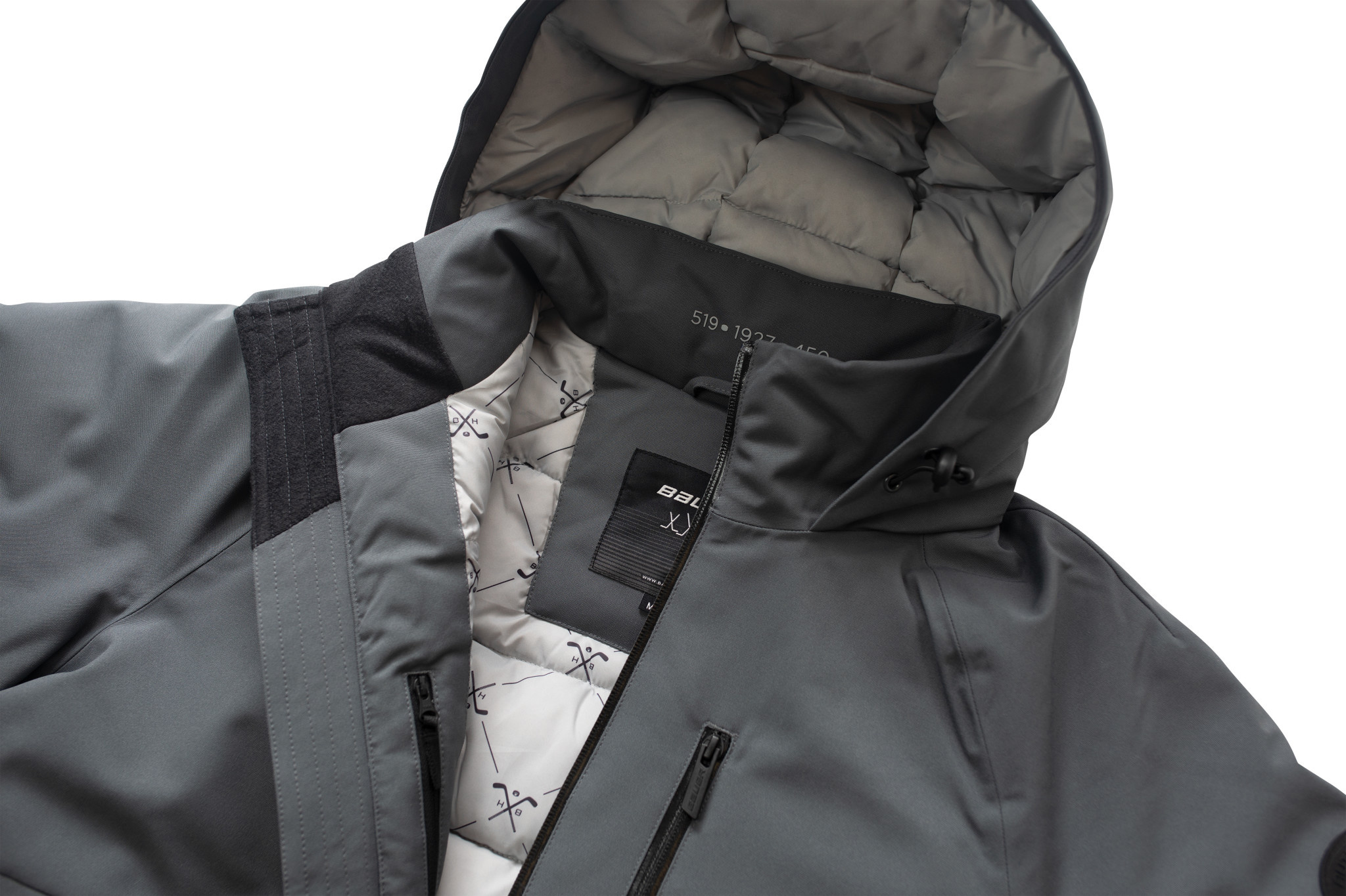 Bunda BAUER S21 ULTIMT FAN HOODED PARKA GRY-SR (1057855)