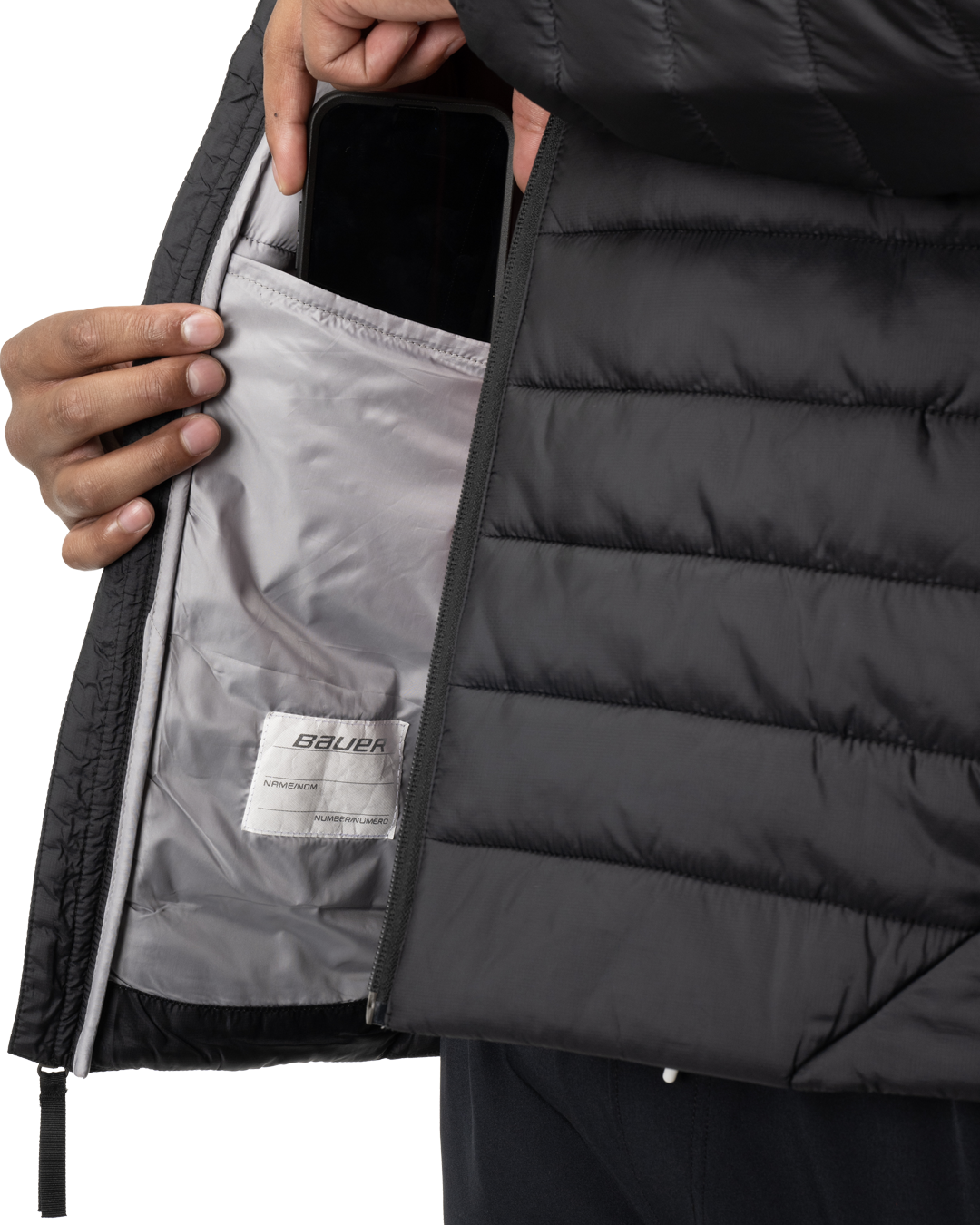 Bunda BAUER S24 TEAM PUFFER JACKET-SR-BLK (1063250)