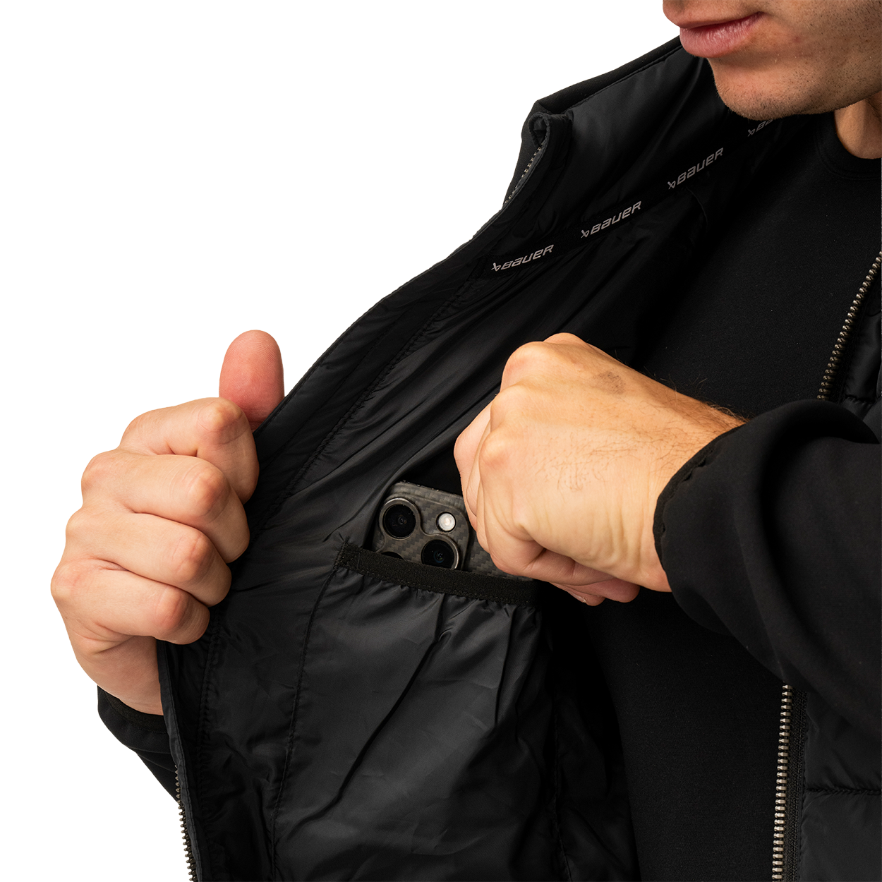 Bunda BAUER S26 TEAM HYBRID JACKET-SR-BLK (1067298)