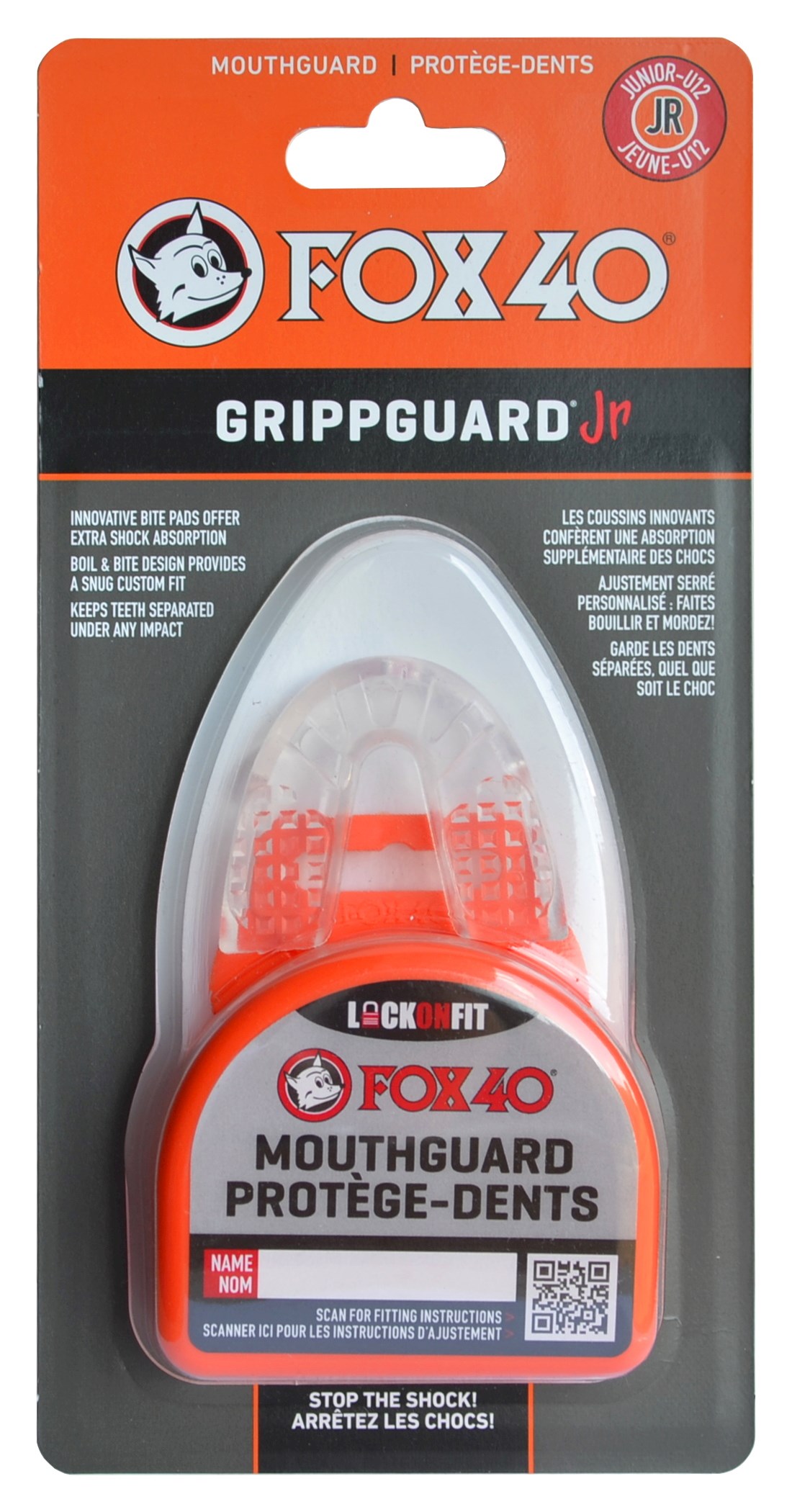 Chránič zubů GRIPPGUARD jr clear