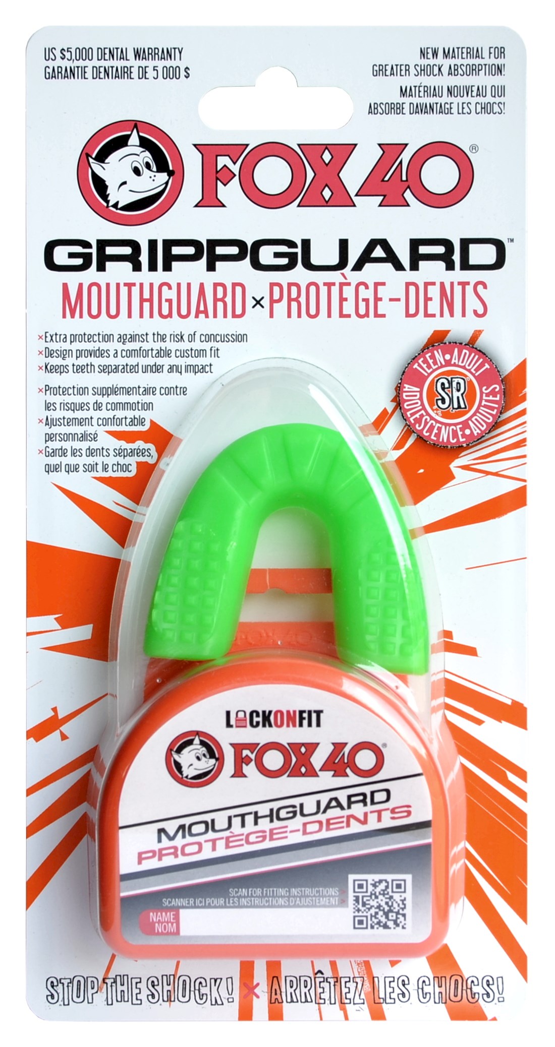 Chránič zubů GRIPPGUARD sr neon