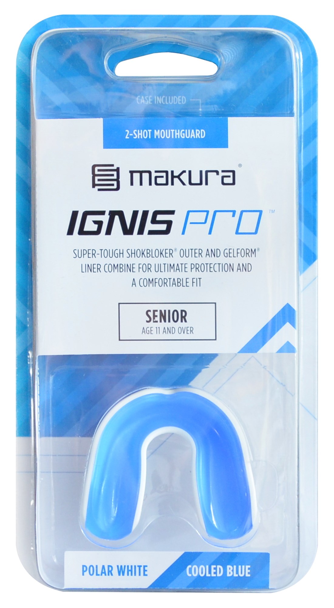 Chránič zubů MAKURA IGNIS White/Blue JR