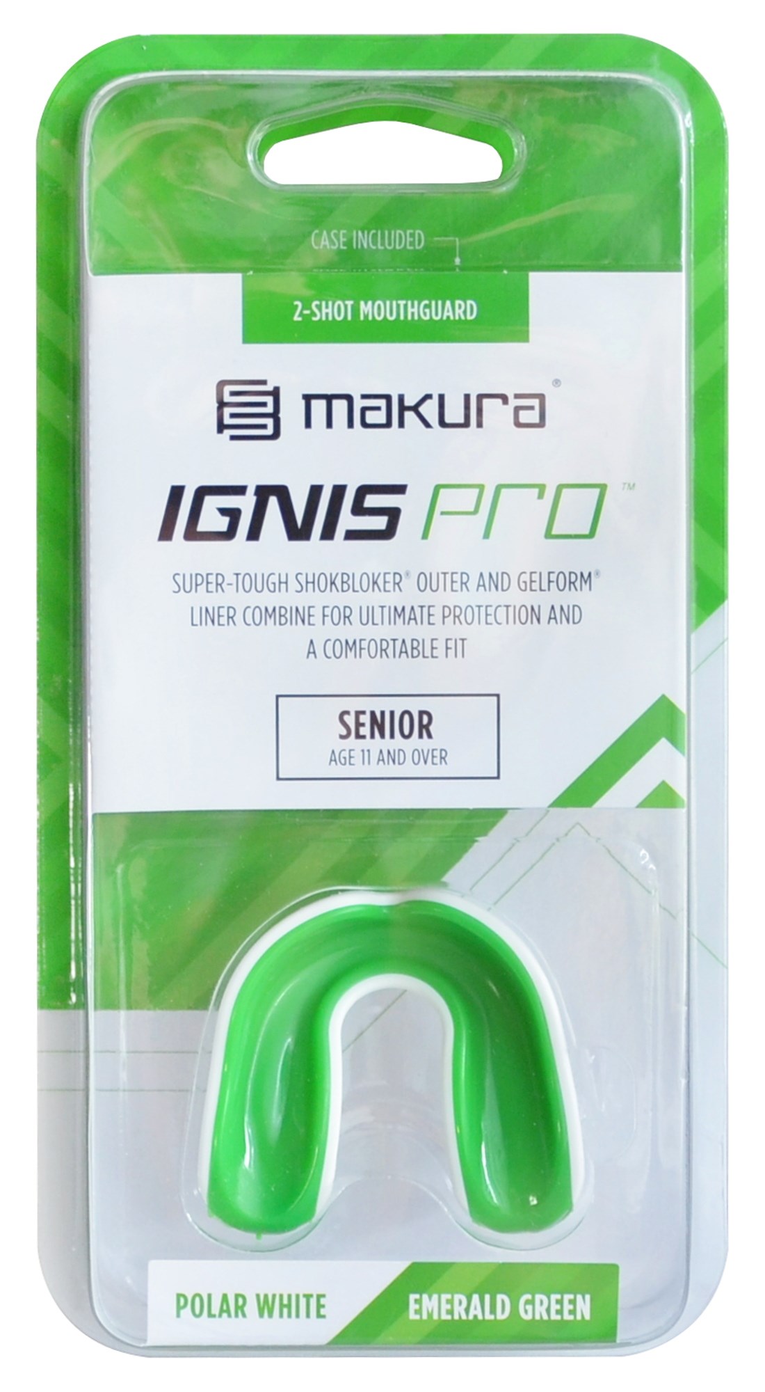 Chránič zubů MAKURA IGNIS White/Green SR