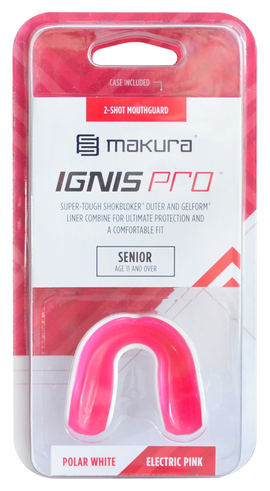 Chránič zubů MAKURA IGNIS White/Pink SR