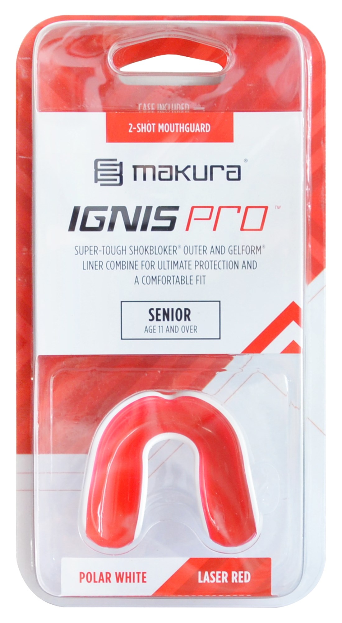 Chránič zubů MAKURA IGNIS White/Red SR