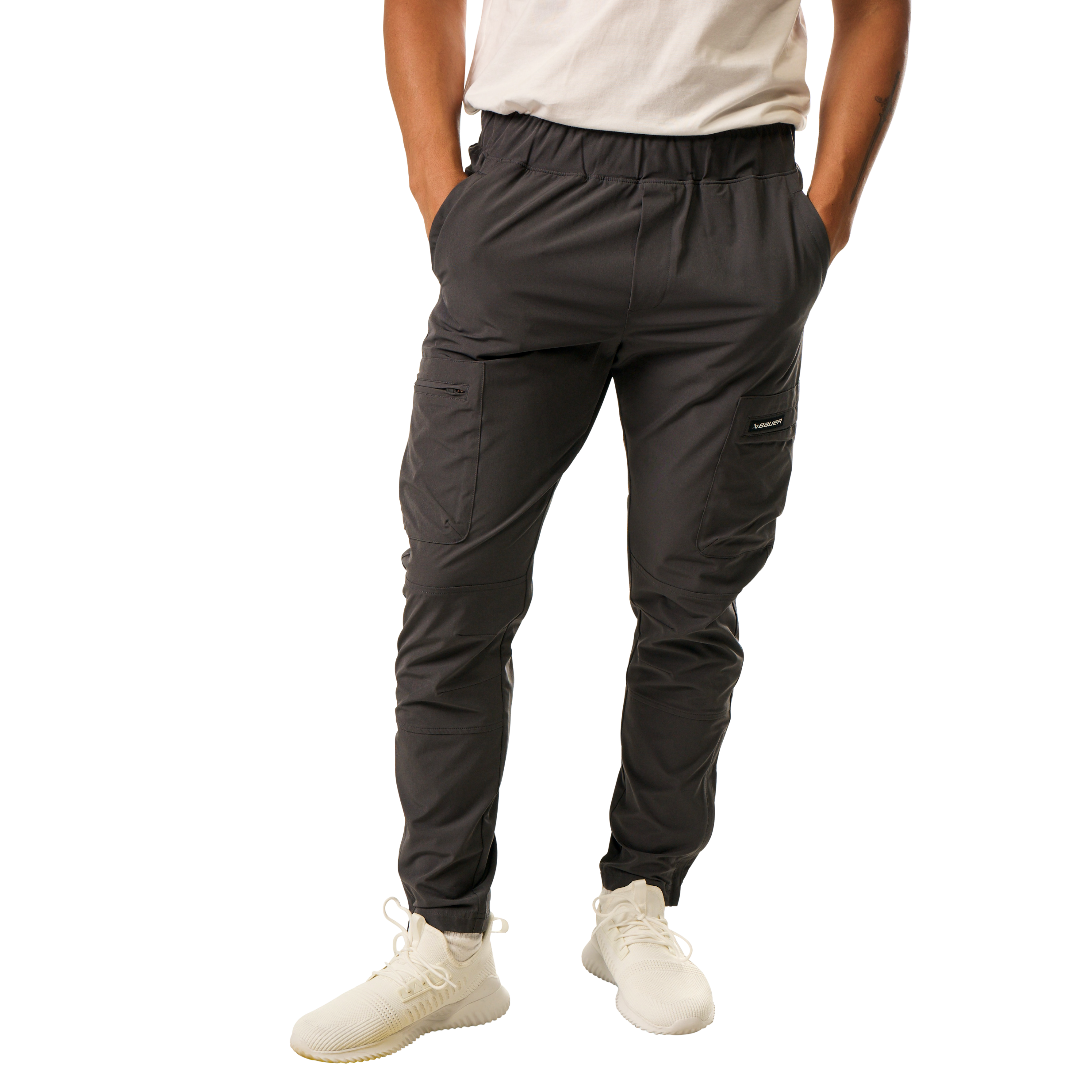 Kalhoty BAUER S25 FLC TRAVEL PANT-SR-QUIET GRY (1064671)