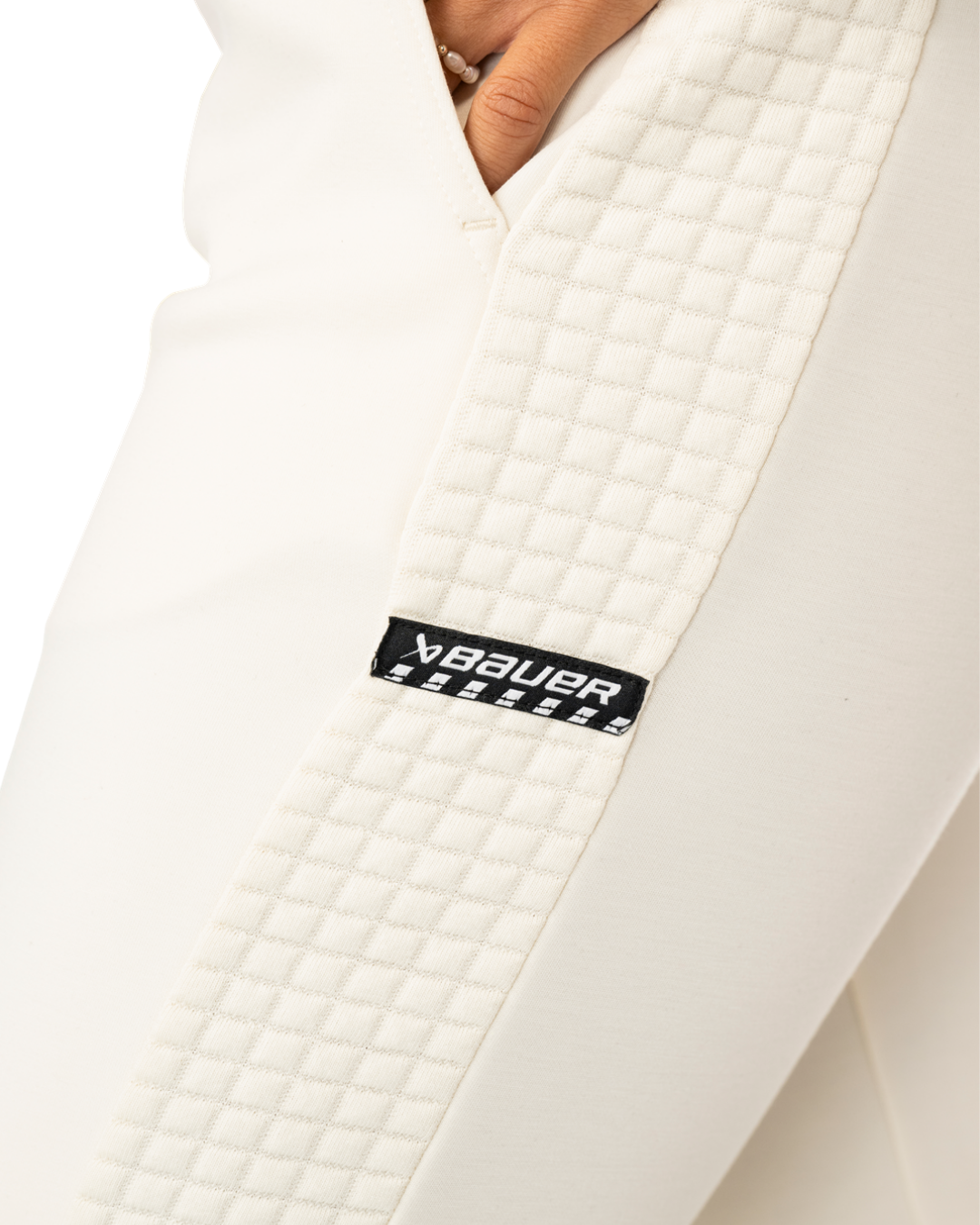 Kalhoty BAUER S25 QUILTED FLEECE JOGGER-WM-CREAM (1065915)