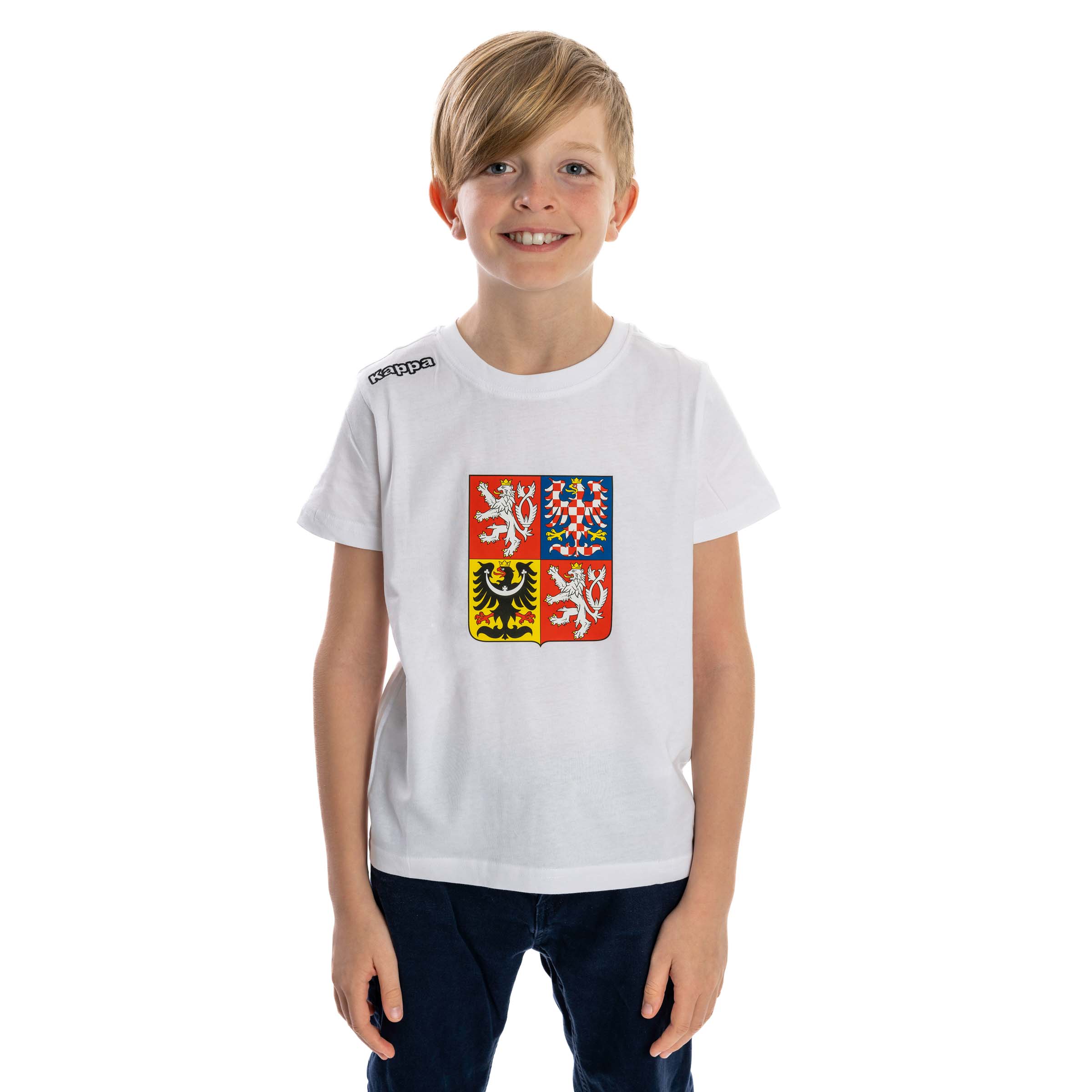 LOGO KAFERS STÁTNÍ ZNAK triko JR bílá