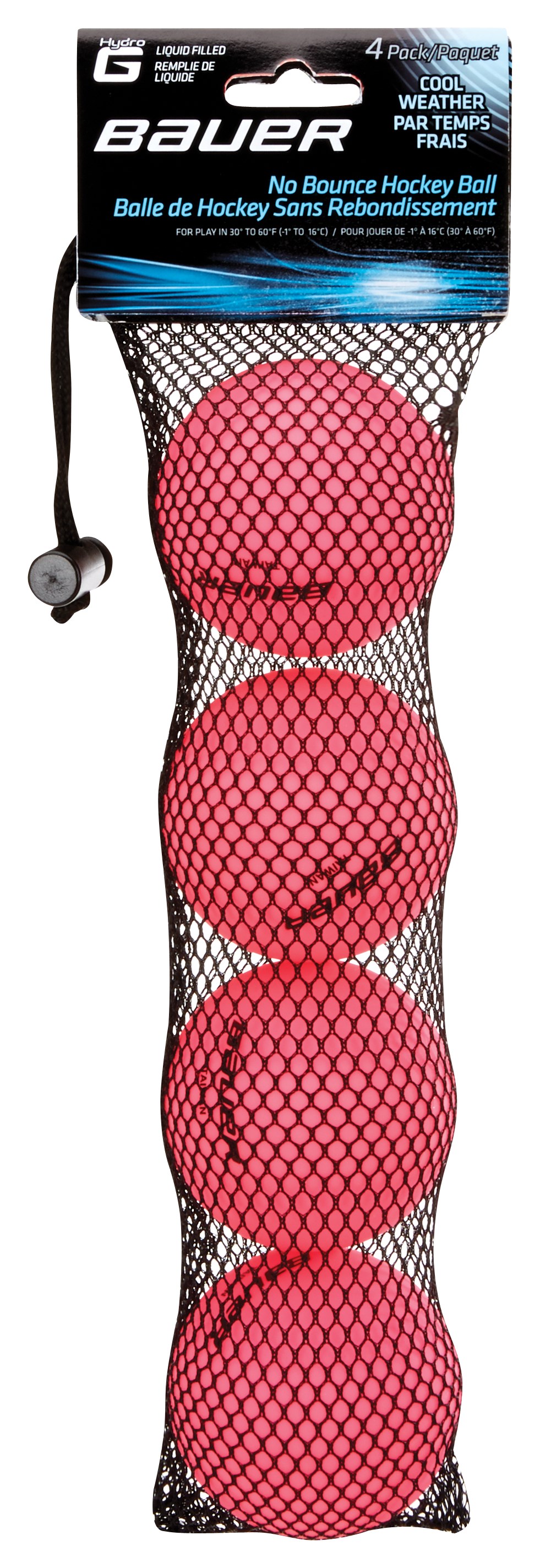 Míček BAUER HYDROG BALL-COOL-PINK-4 PACK (1053201)