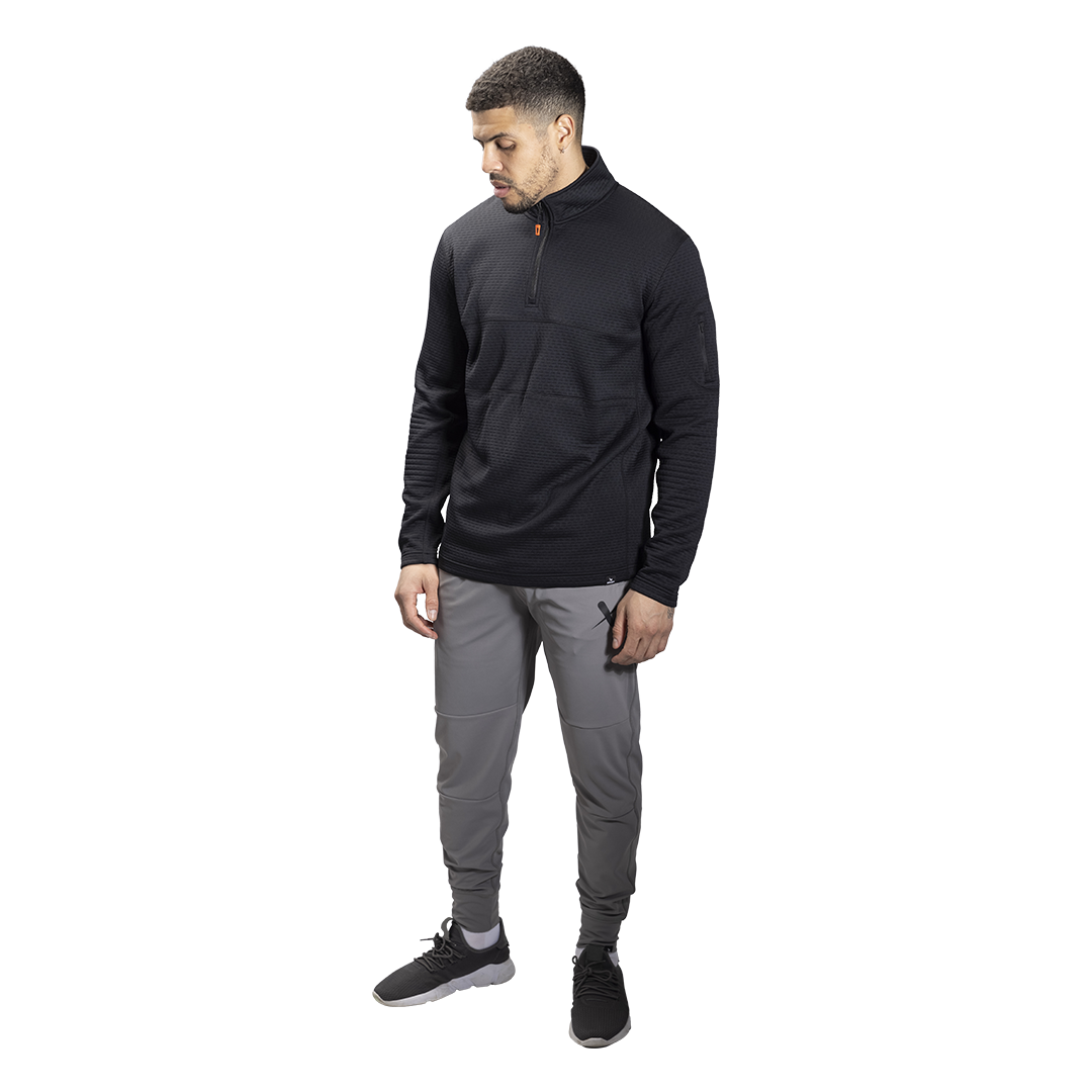 Triko BAUER FLC 1/2 ZIP PERFORMANCE TOP - BLK (1060276)
