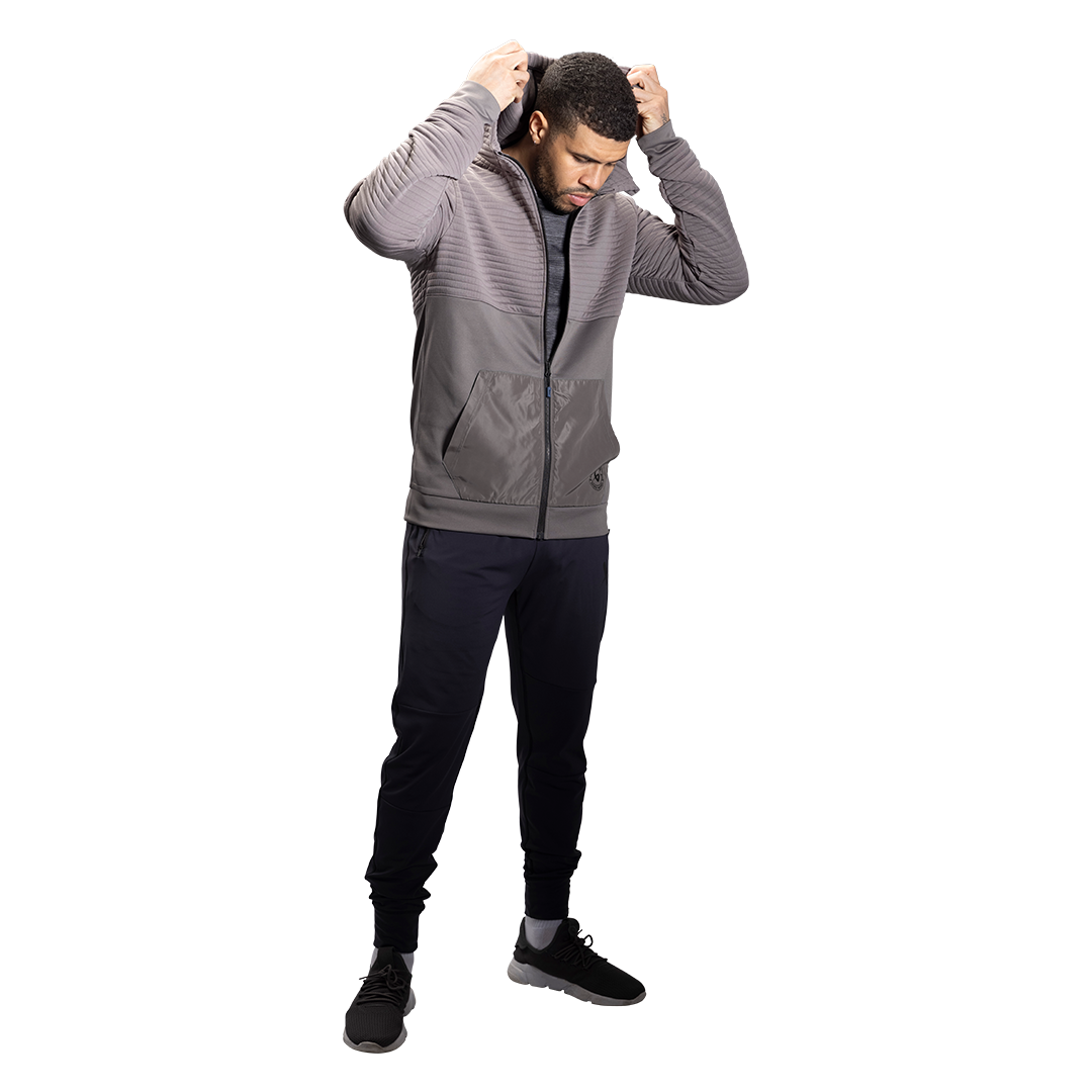 Mikina BAUER FLC 3D FULL ZIP HOODIE - GRAY (1060271)