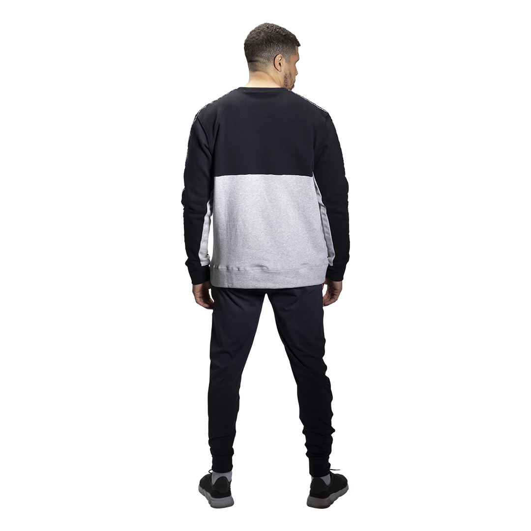 Triko BAUER S22 OVERBRANDED CREW - SR-BLK/GRY (1060352)