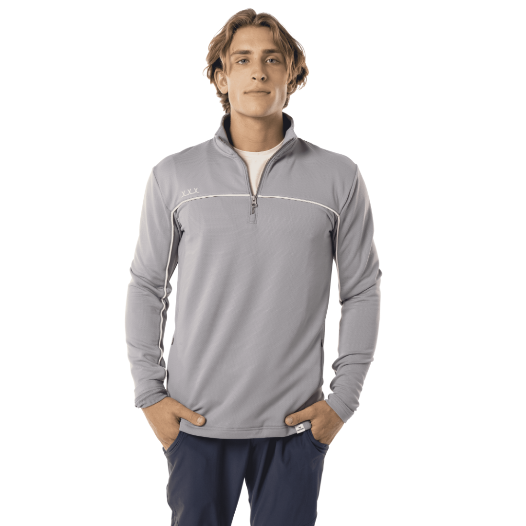 Mikina S23 BAUER FLC 1/2 ZIP-SR-LT GRY (1061030)