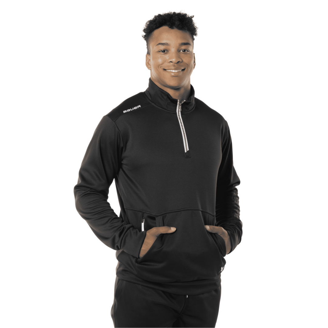 Mikina S23 BAUER TEAM FLEECE 1/2 ZIP-SR-BLK (1060772)