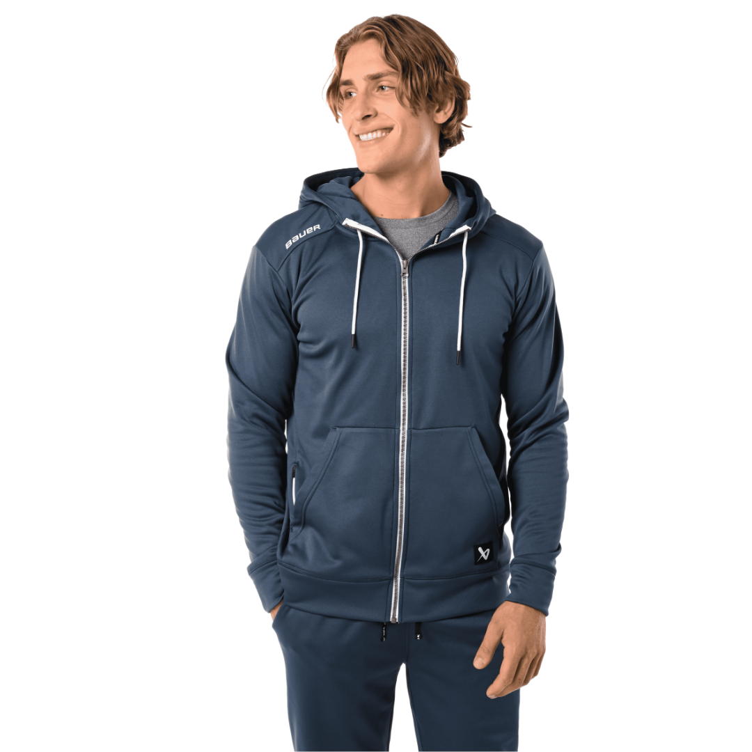 Mikina S23 BAUER TEAM FLEECE ZIP HOODIE-SR-NVY (1060781)