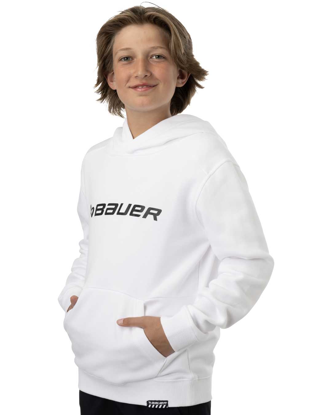 Mikina BAUER S24 CORE ULTIMATE HOODIE-YTH-WHT (1063412)