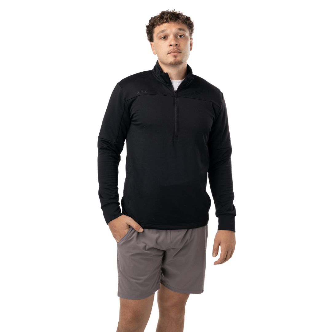 Mikina BAUER S24 FLC CORE 1/4 ZIP-SR-BLK (1063346)