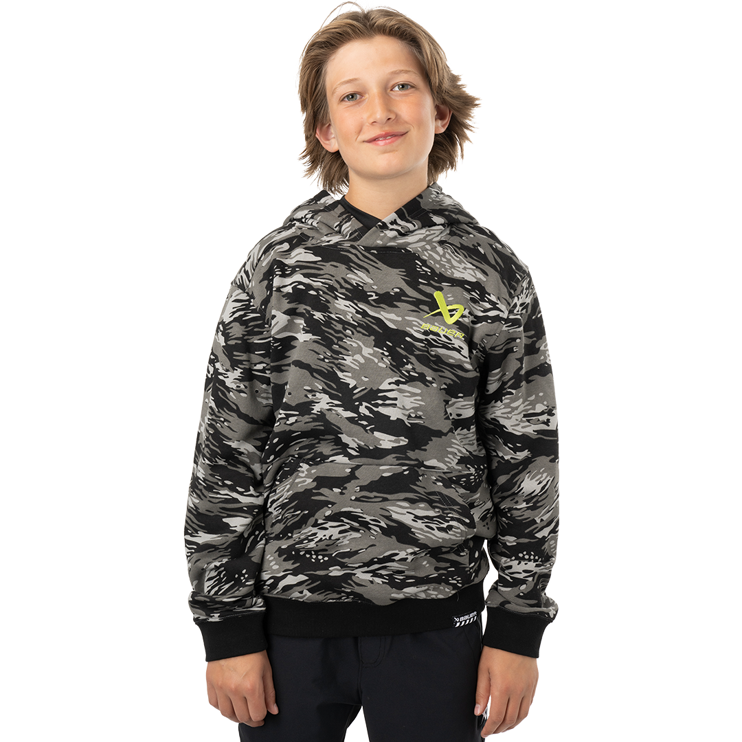 Mikina BAUER S24 PAINTED HOODIE-YTH-CAMO (1063407)