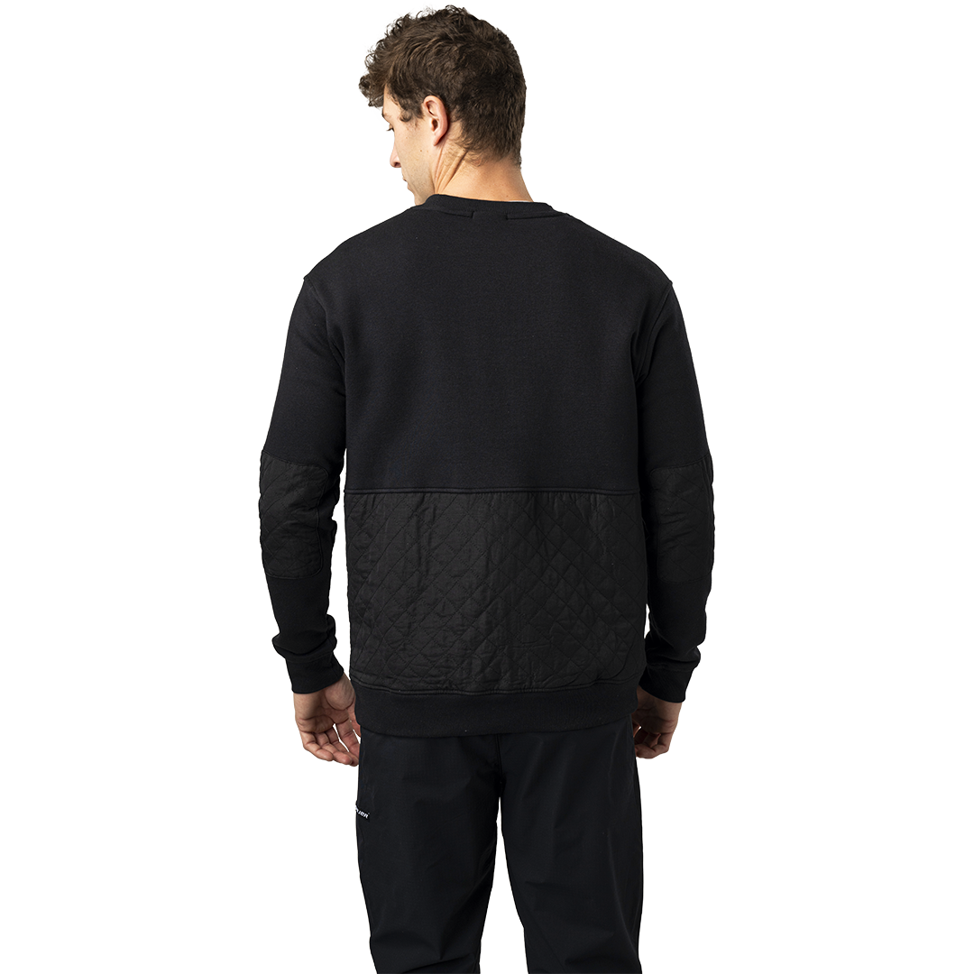 Mikina BAUER S24 QUILTED CREW-SR-BLK (1064089)