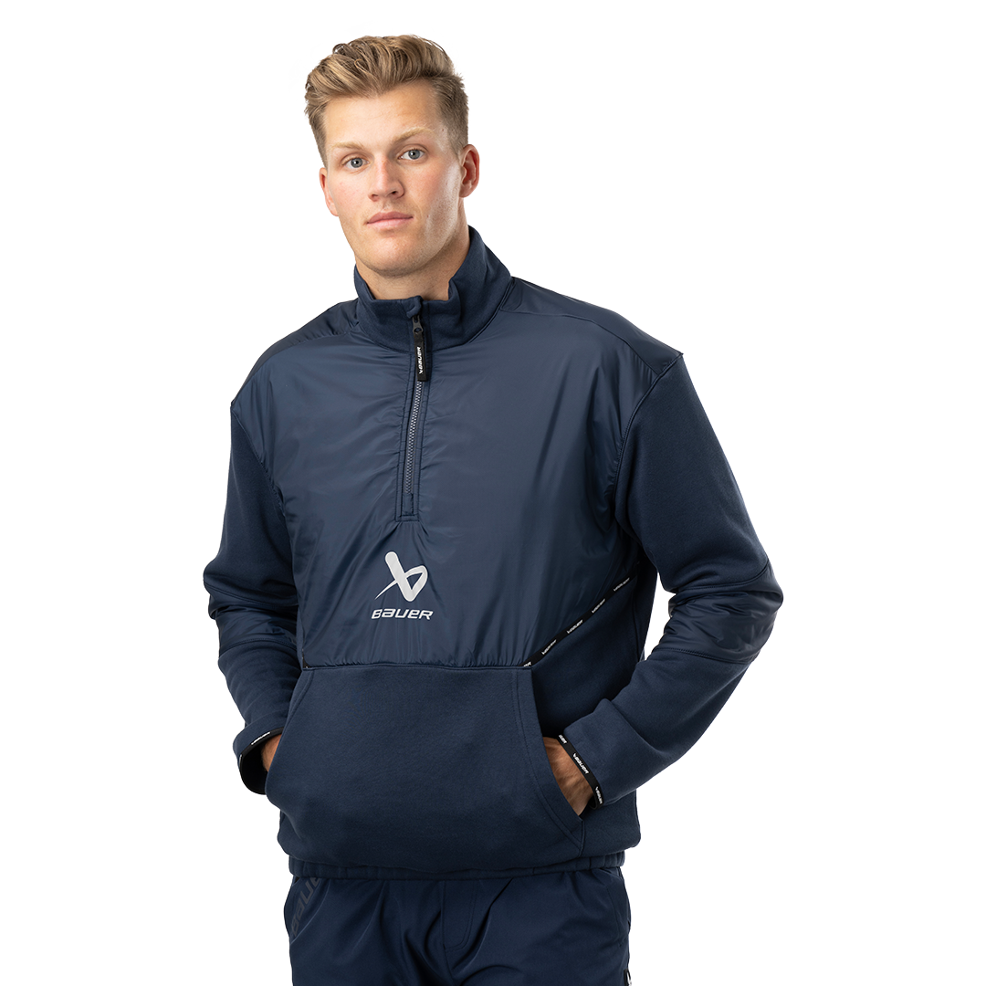 Mikina BAUER S24 TEAM 1/2 ZIP PULLOVER-SR-NAV (1063248)