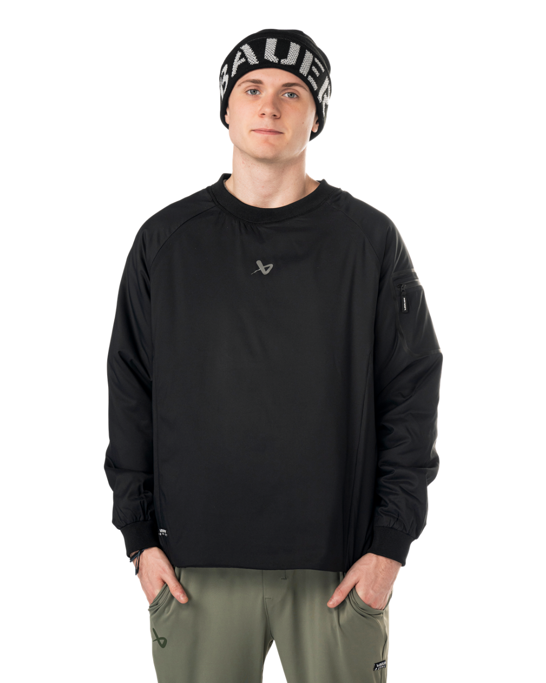 Mikina BAUER S25 FILLED CREWNECK-SR-BLK (1065845)