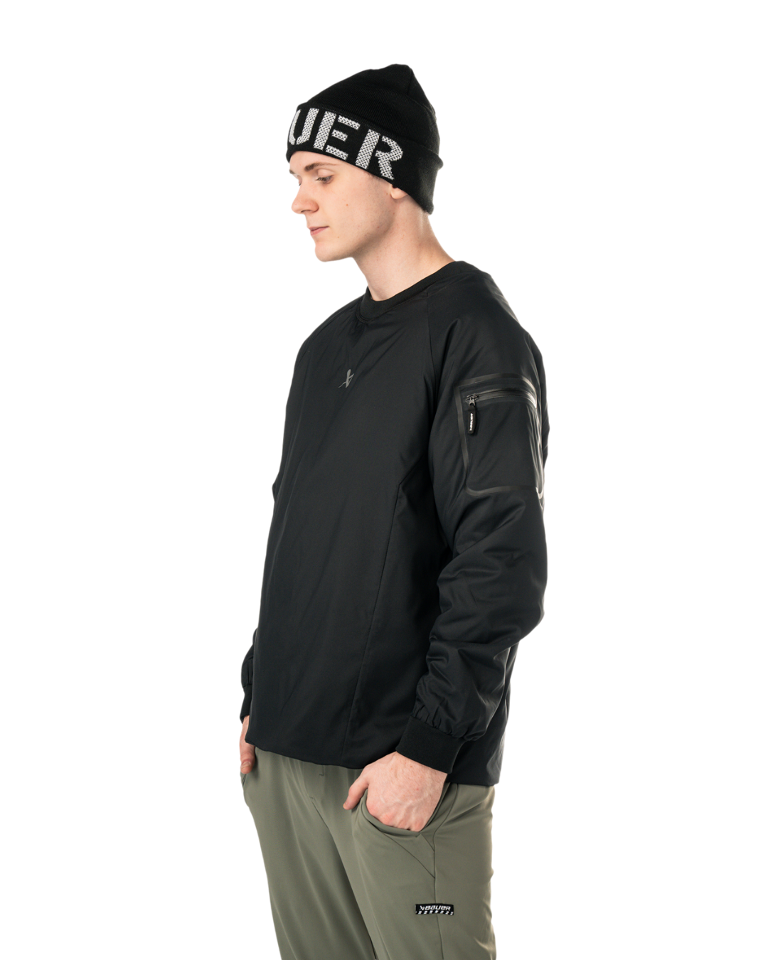 Mikina BAUER S25 FILLED CREWNECK-SR-BLK (1065845)