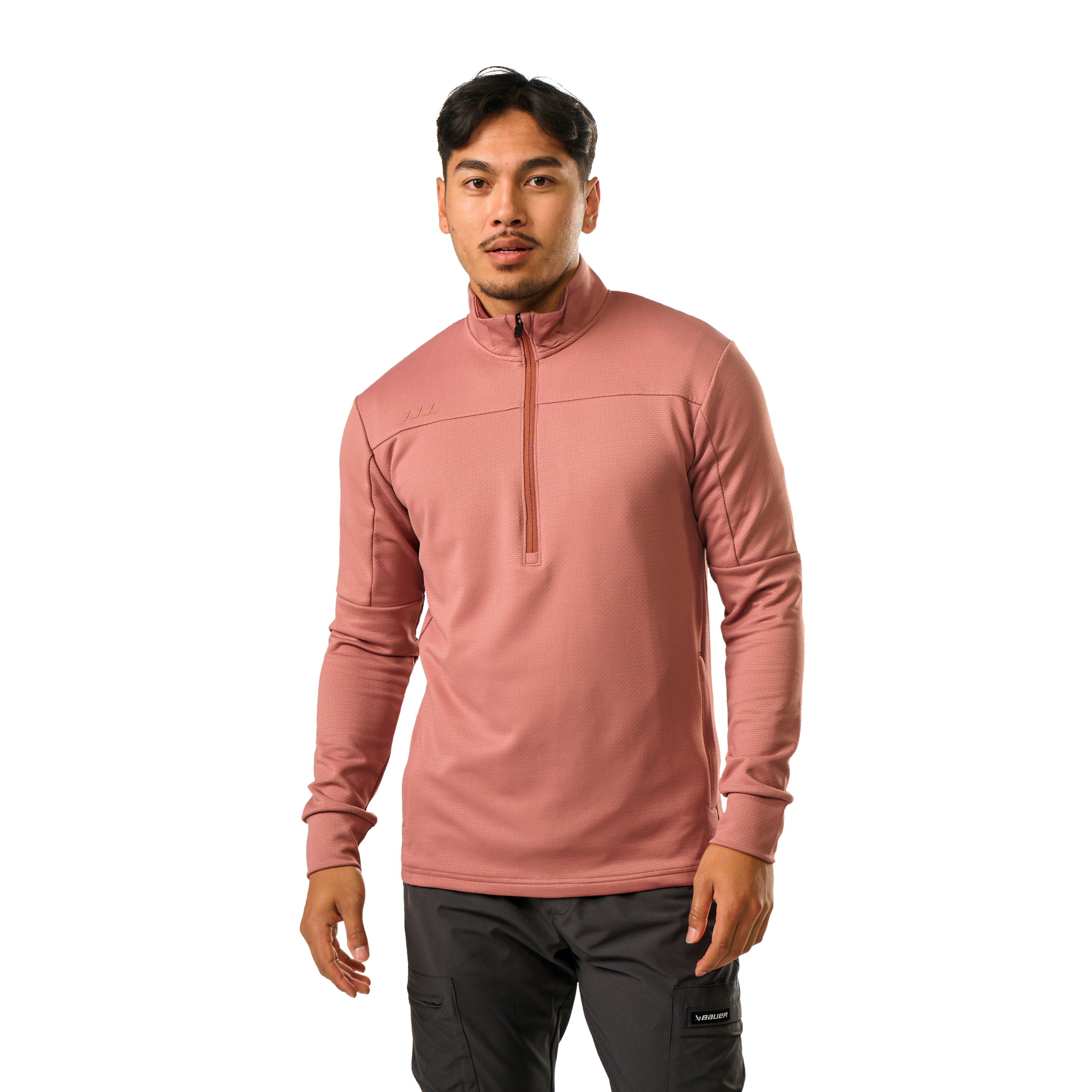 Mikina BAUER S25 FLC 1/4 ZIP-SR-CLAY (1064595)