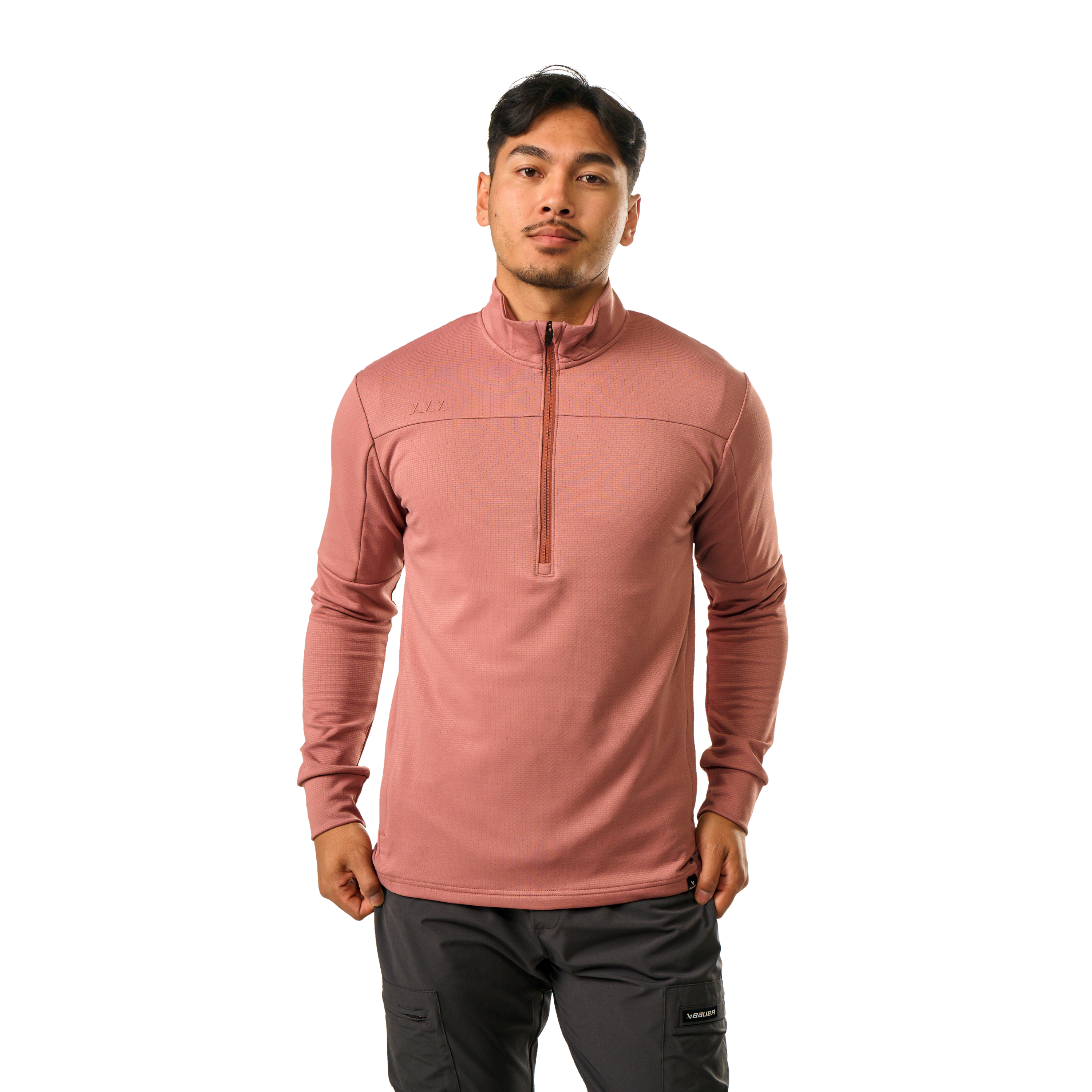 Mikina BAUER S25 FLC 1/4 ZIP-SR-CLAY (1064595)