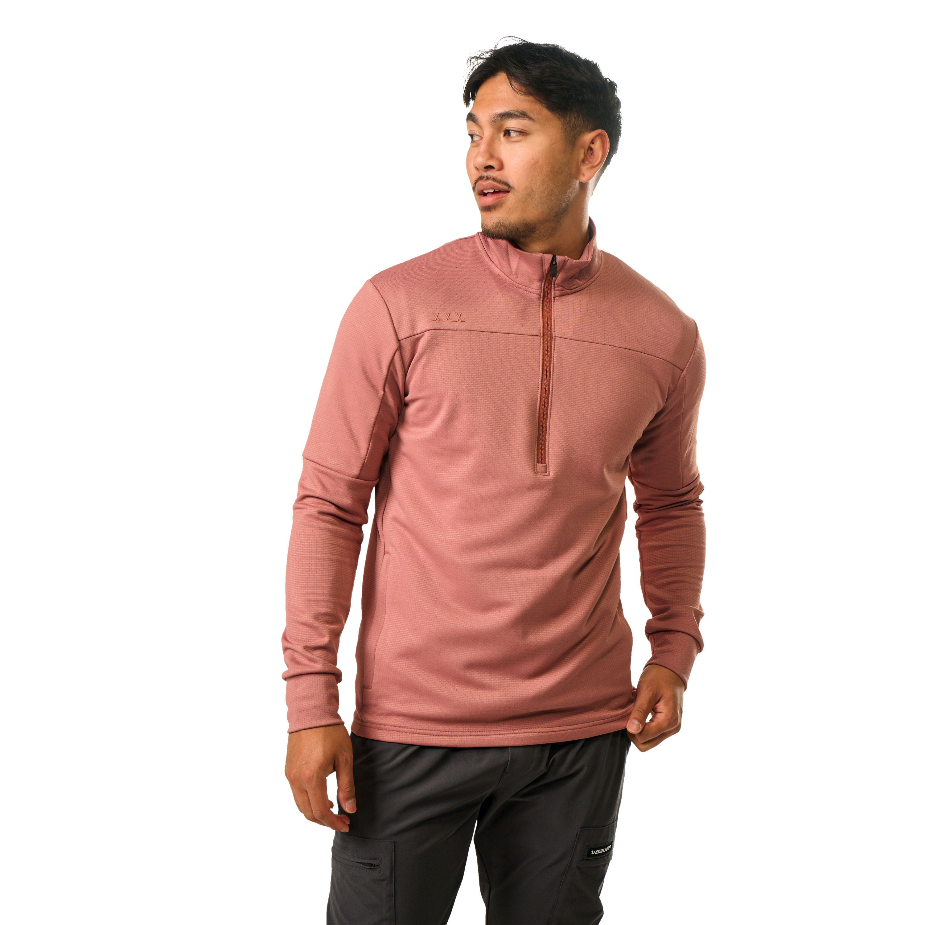 Mikina BAUER S25 FLC 1/4 ZIP-SR-CLAY (1064595)