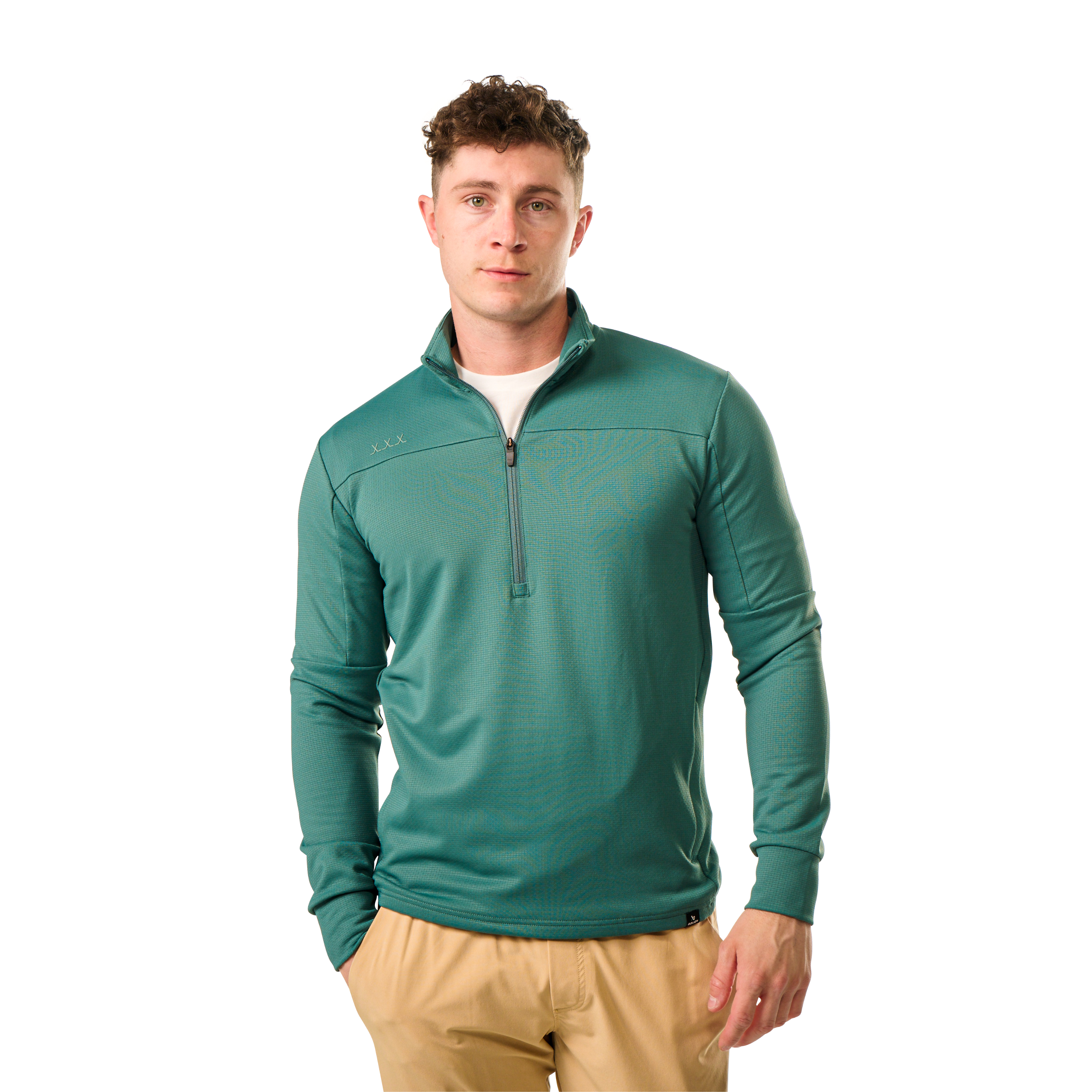 Mikina BAUER S25 FLC 1/4 ZIP-SR-SEA PINE (1064656)