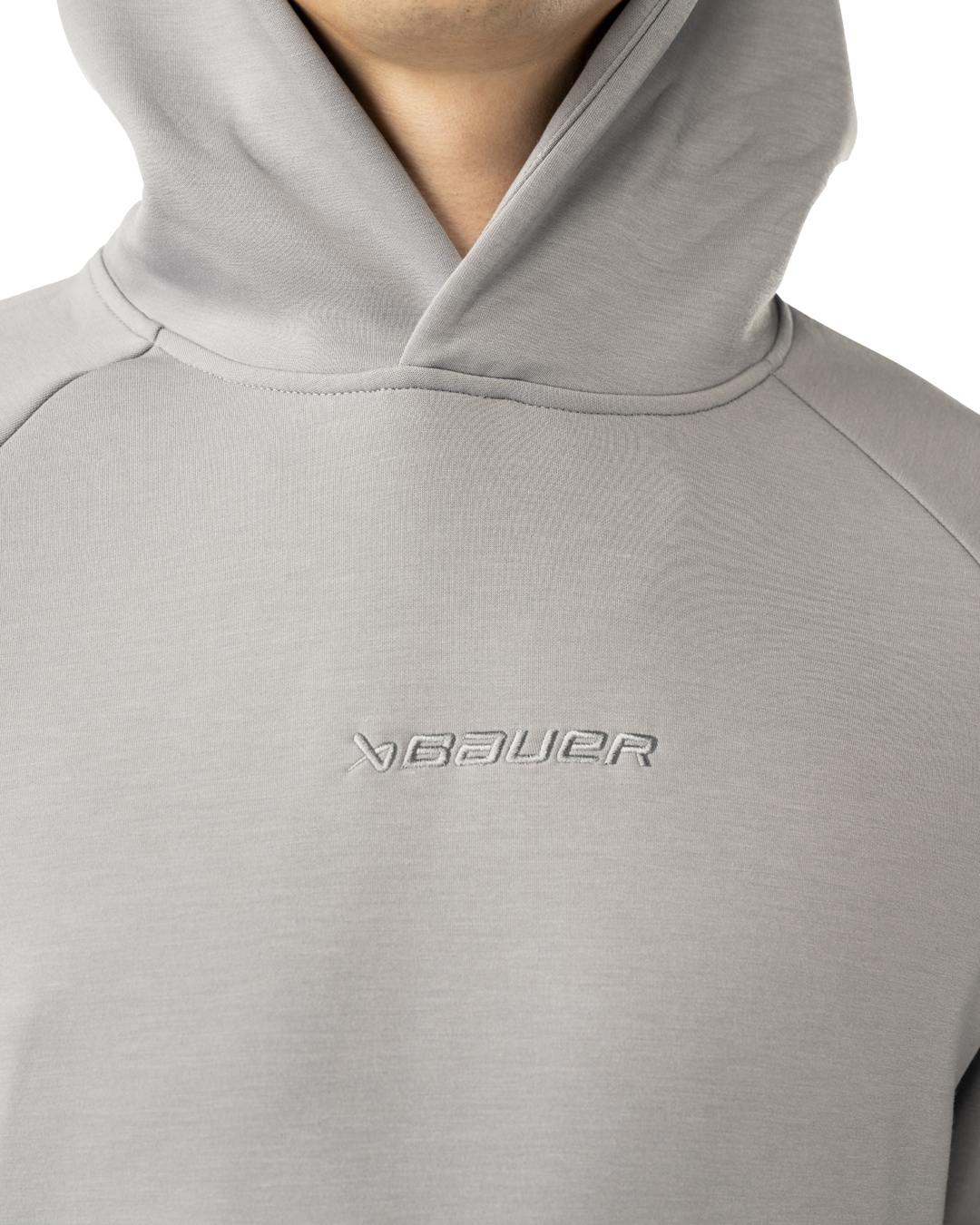 Mikina BAUER S25 FLC HOODIE-SR-STONE GRY (1065087)