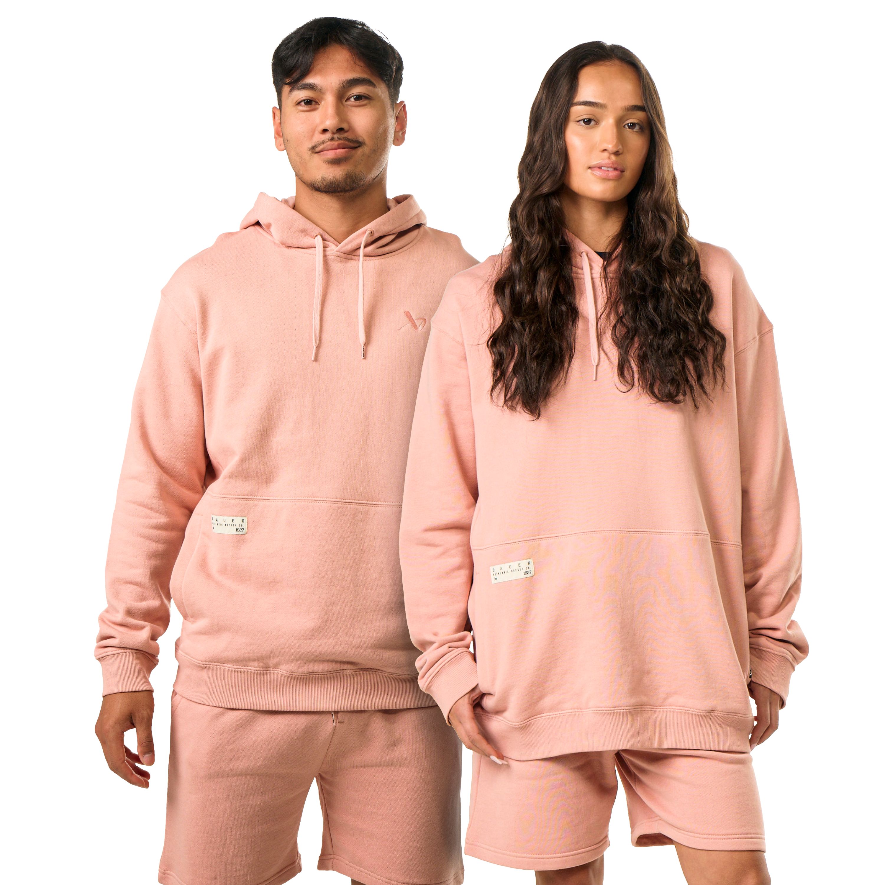 Mikina BAUER S25 FRENCH TERRY HOODIE-SR-ROSE (1064649)
