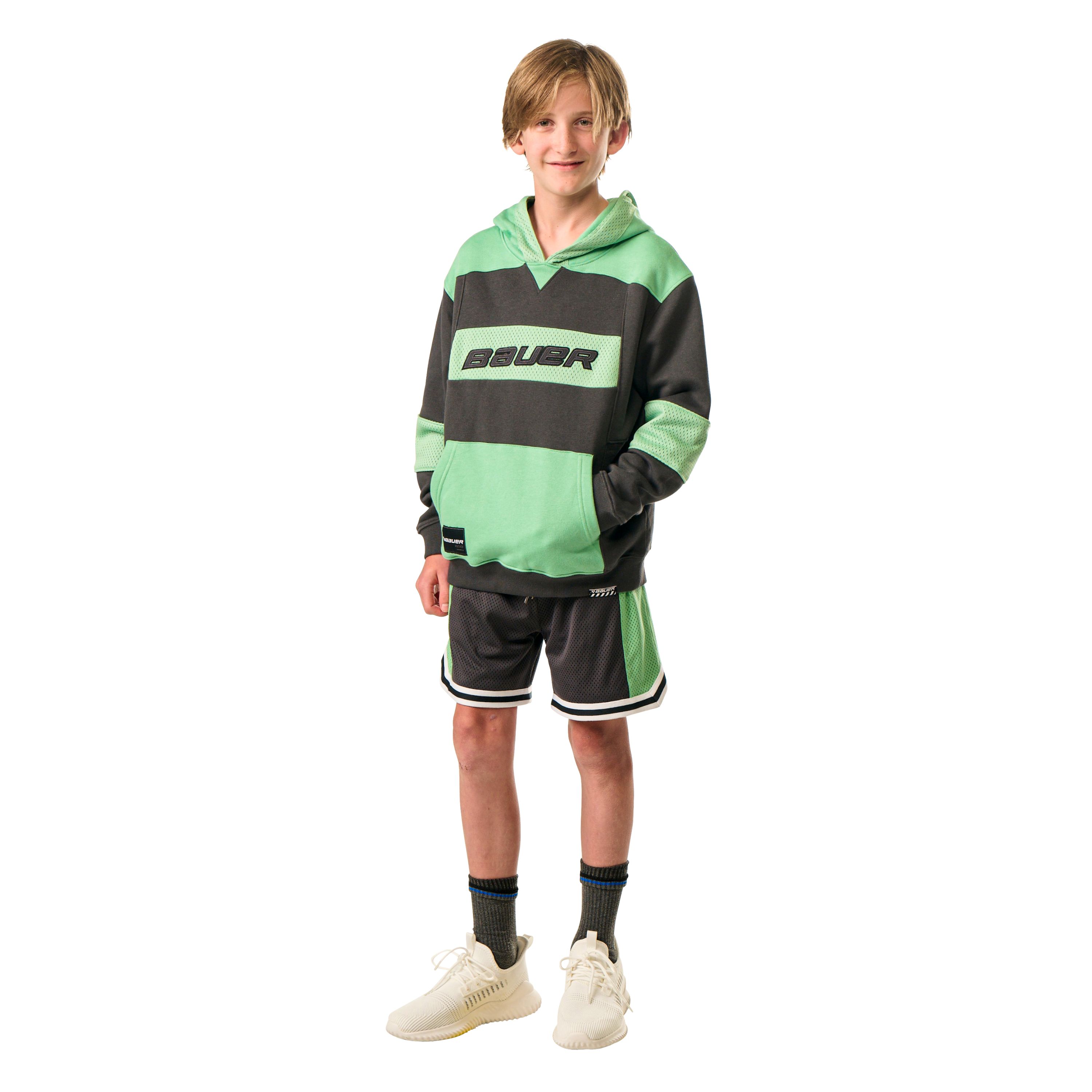 Mikina BAUER S25 GAMECHANGER HOODIE-YTH-VOLCANO (1064741)