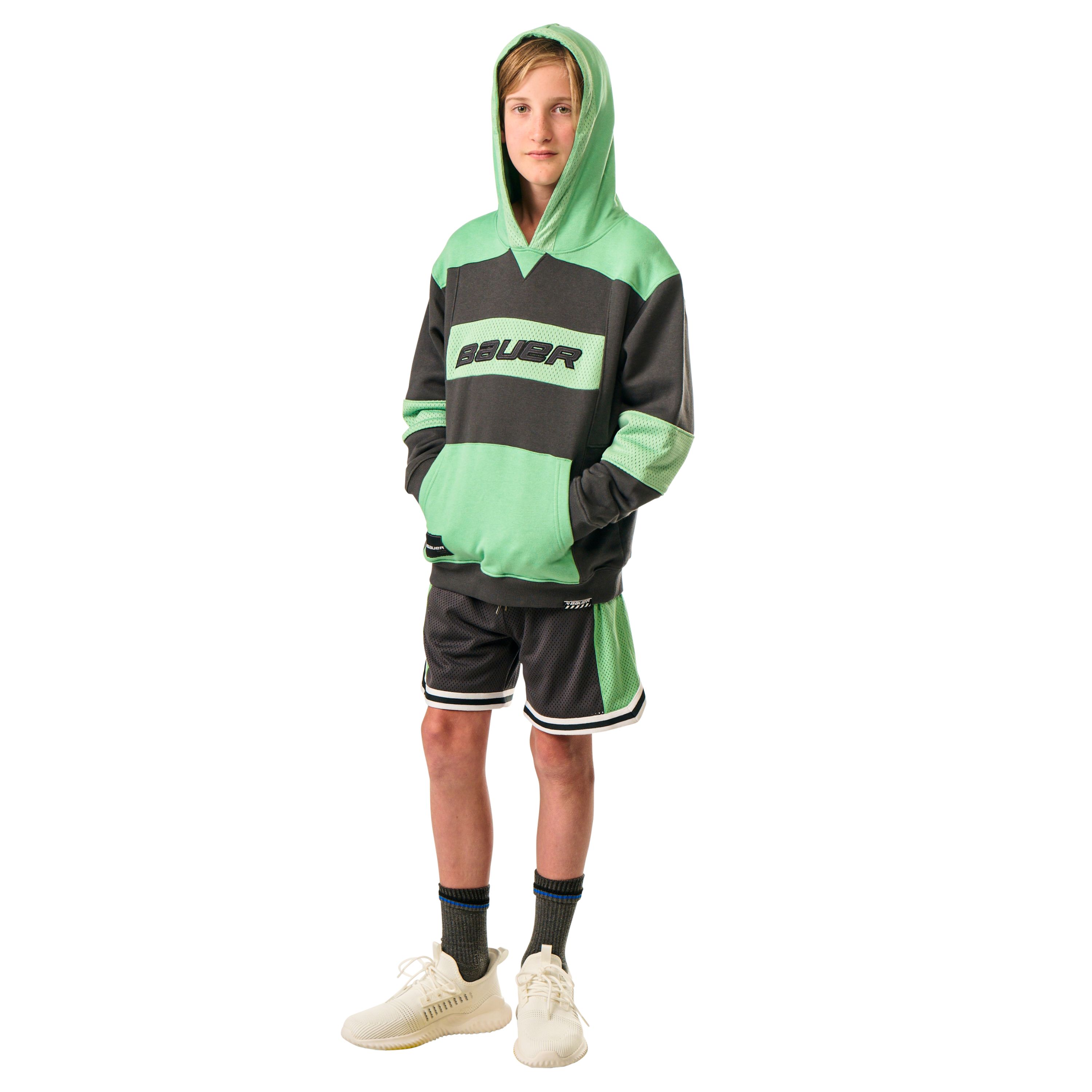 Mikina BAUER S25 GAMECHANGER HOODIE-YTH-VOLCANO (1064741)