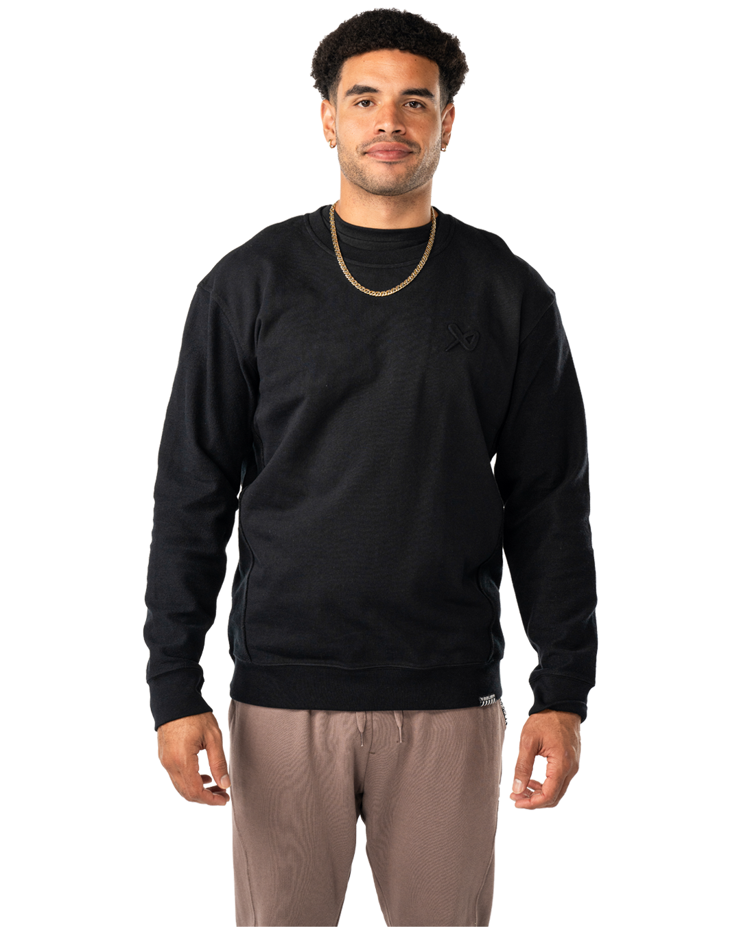 Mikina BAUER S25 MIXED CREW-SR-BLK (1065228)