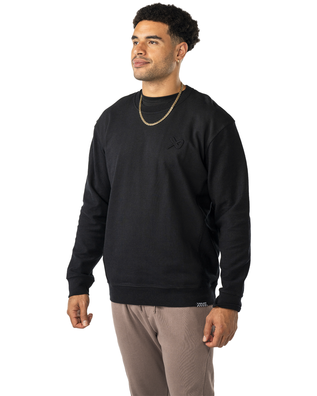 Mikina BAUER S25 MIXED CREW-SR-BLK (1065228)