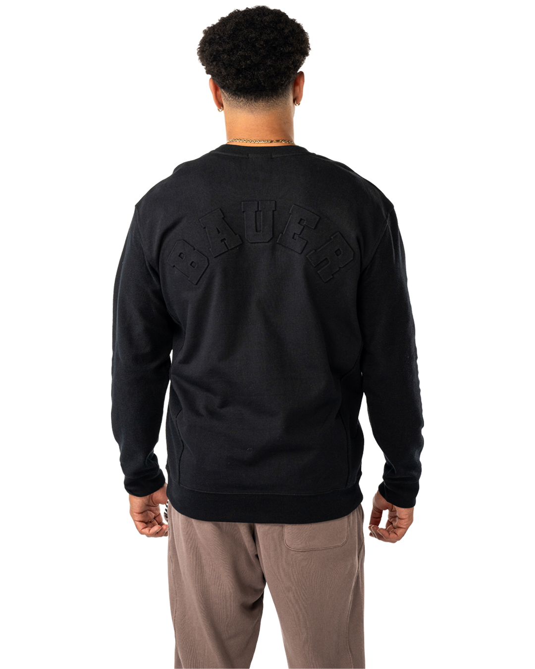 Mikina BAUER S25 MIXED CREW-SR-BLK (1065228)