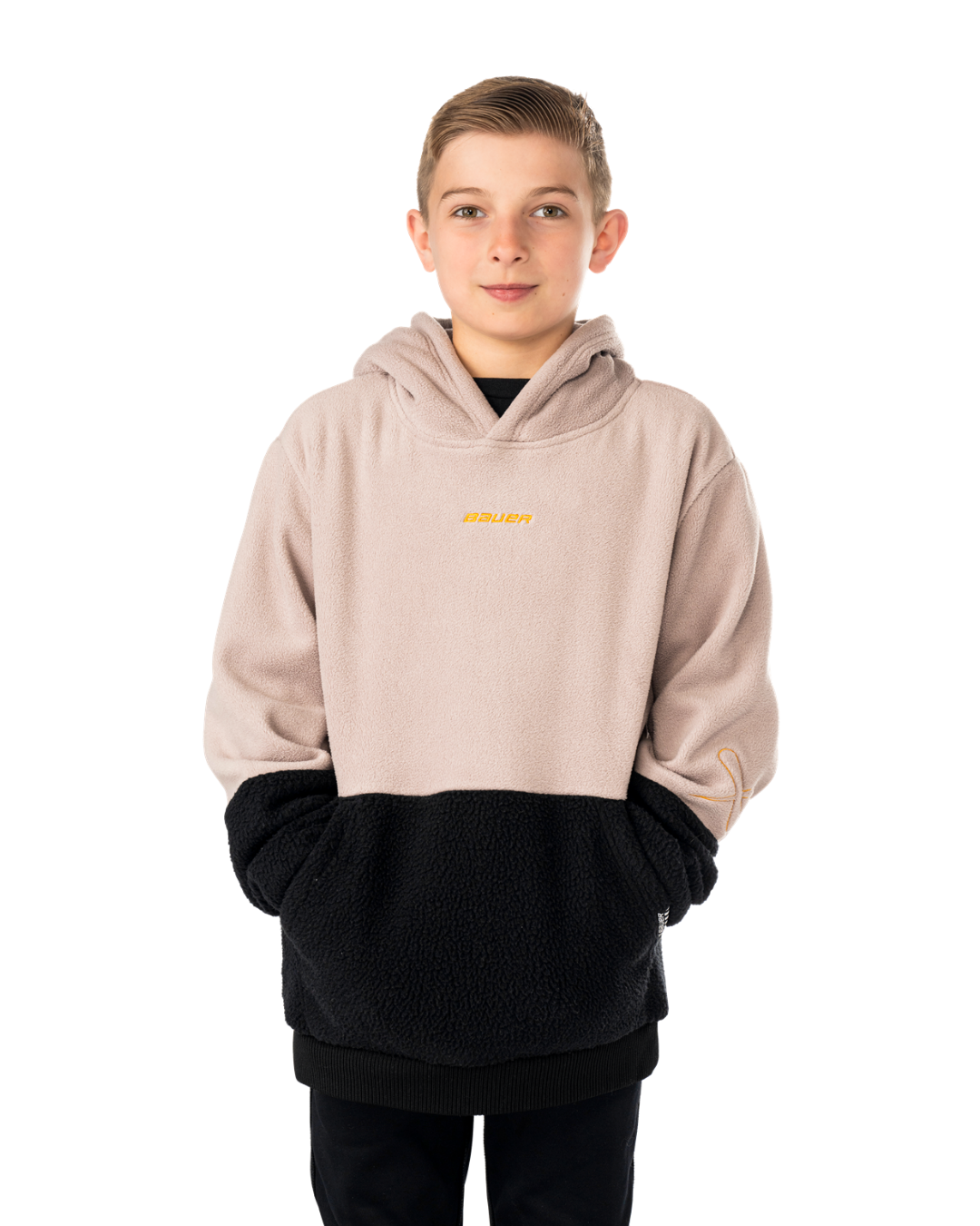 Mikina BAUER S25 POLARFLEECE HOODIE-YTH-TAU/BL (1065866)