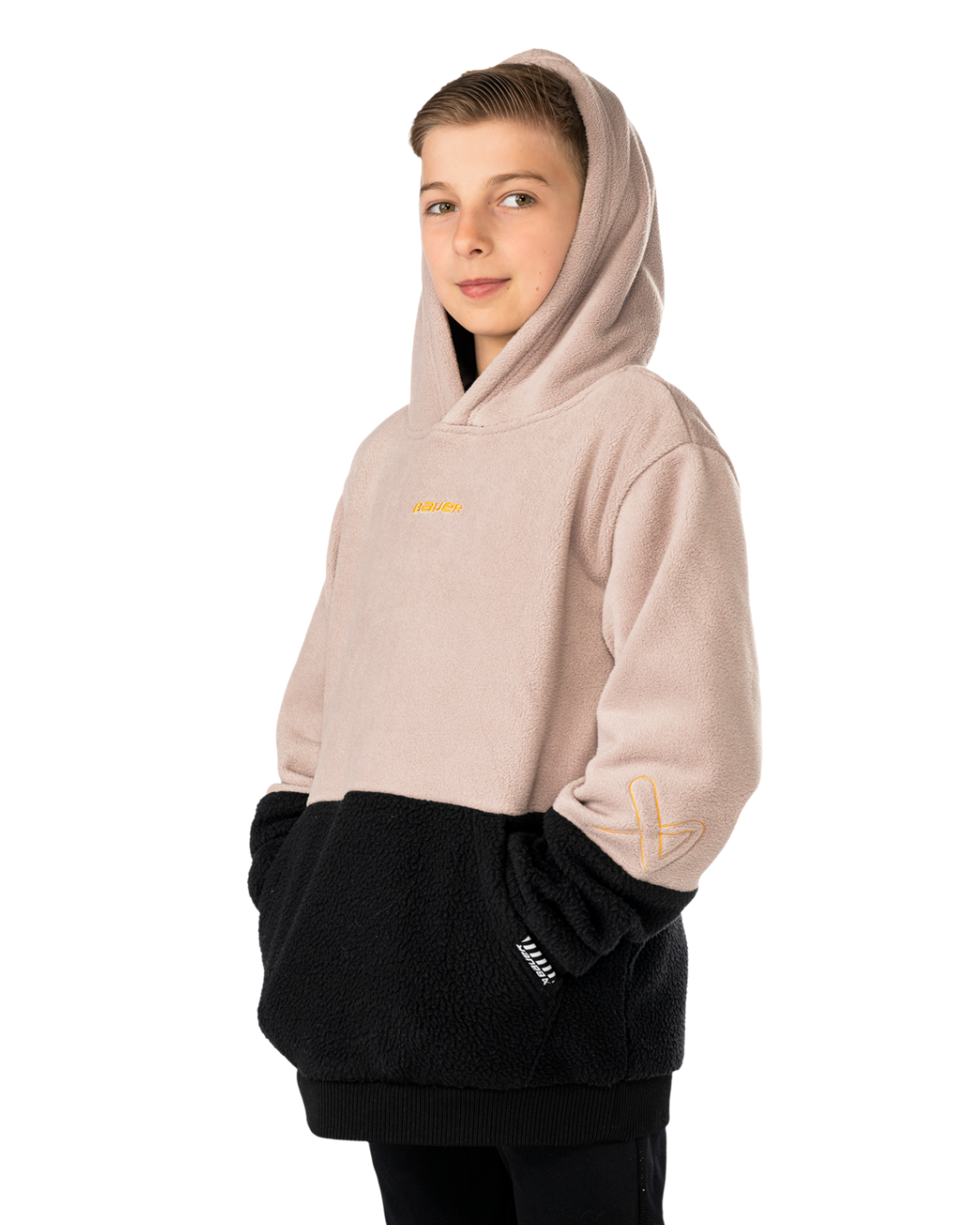 Mikina BAUER S25 POLARFLEECE HOODIE-YTH-TAU/BL (1065866)