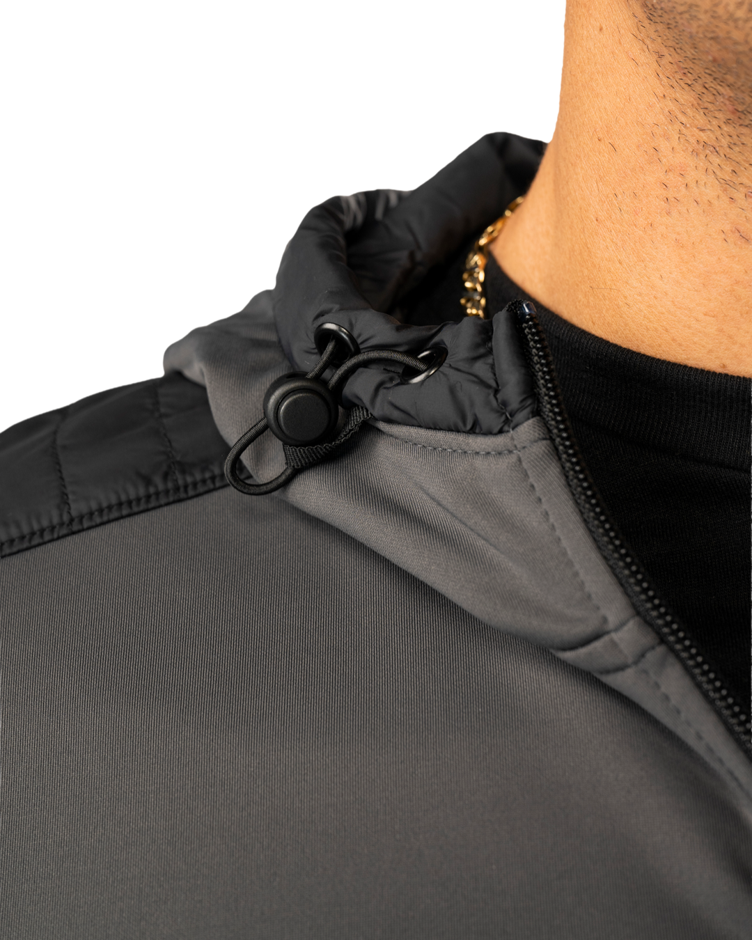 Mikina BAUER S25 PUFFER 1/2 ZIP HOODIE-SR-BLK (1065925)