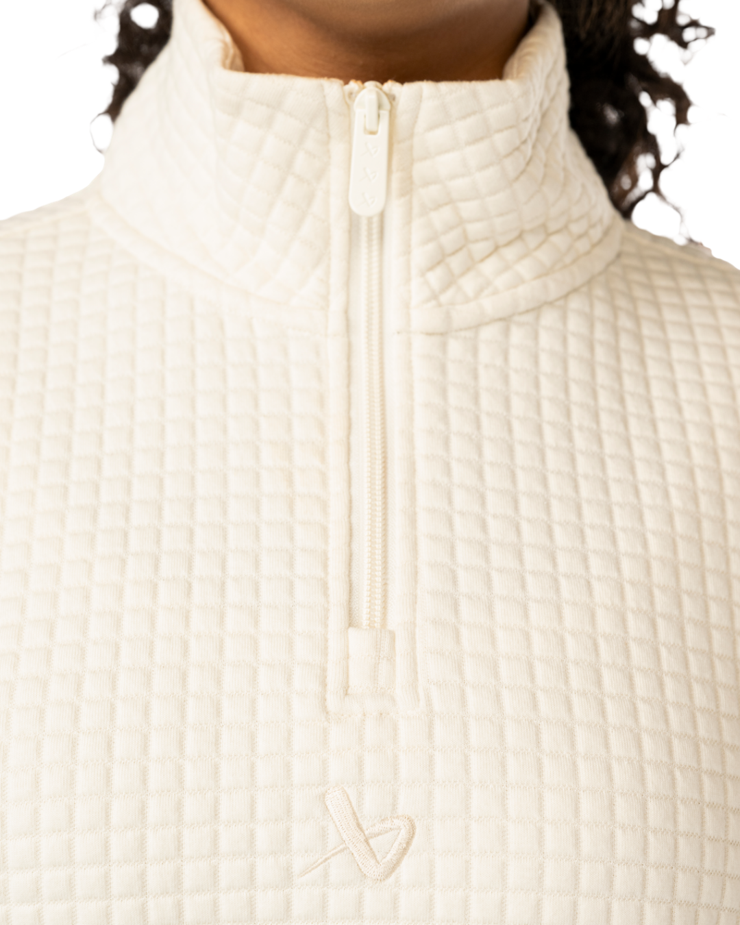 Mikina BAUER S25 QUILTED 1/4 ZIP-WM-CREAM (1065913)