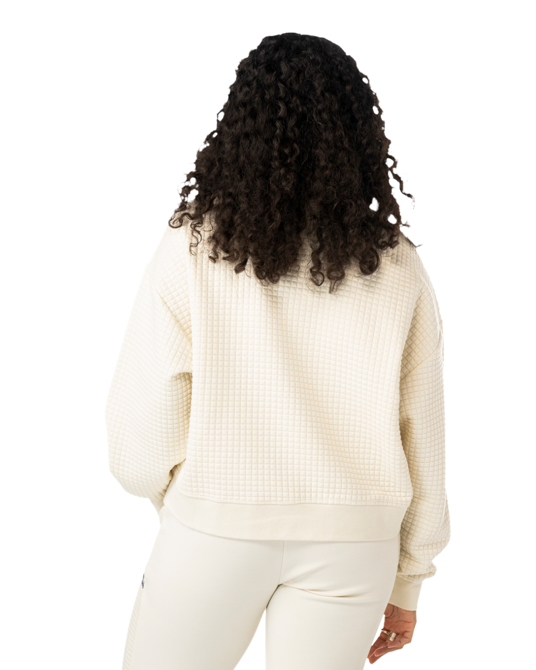Mikina BAUER S25 QUILTED 1/4 ZIP-WM-CREAM (1065913)