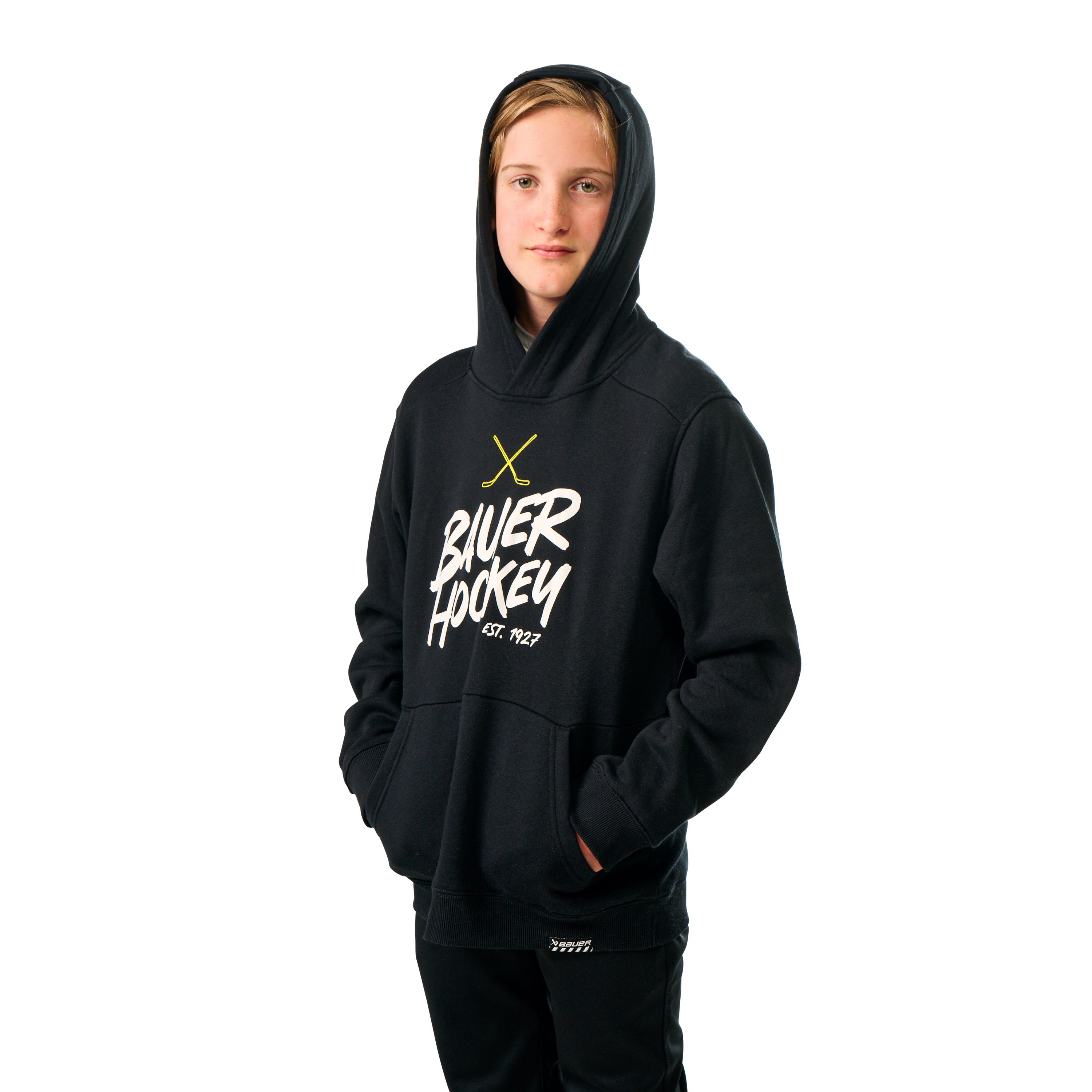 Mikina BAUER S25 ULTIMATE HOODIE-YTH-BLK (1064738)