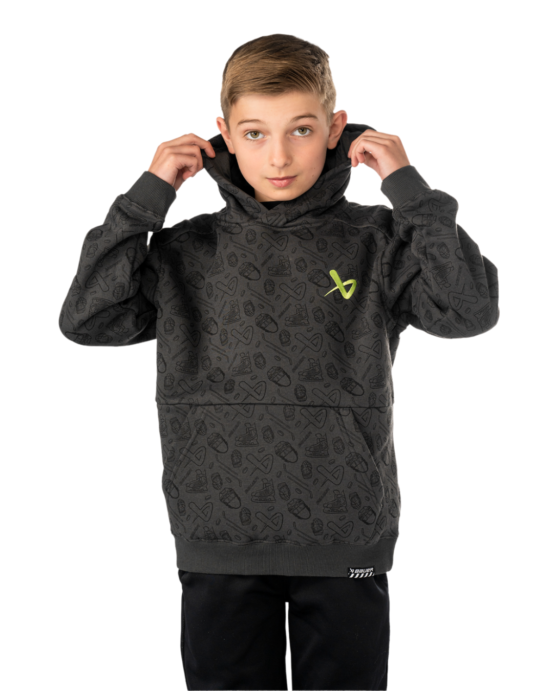Mikina BAUER S25 ULTIMATE HOODIE-YTH-BLK (1065868)