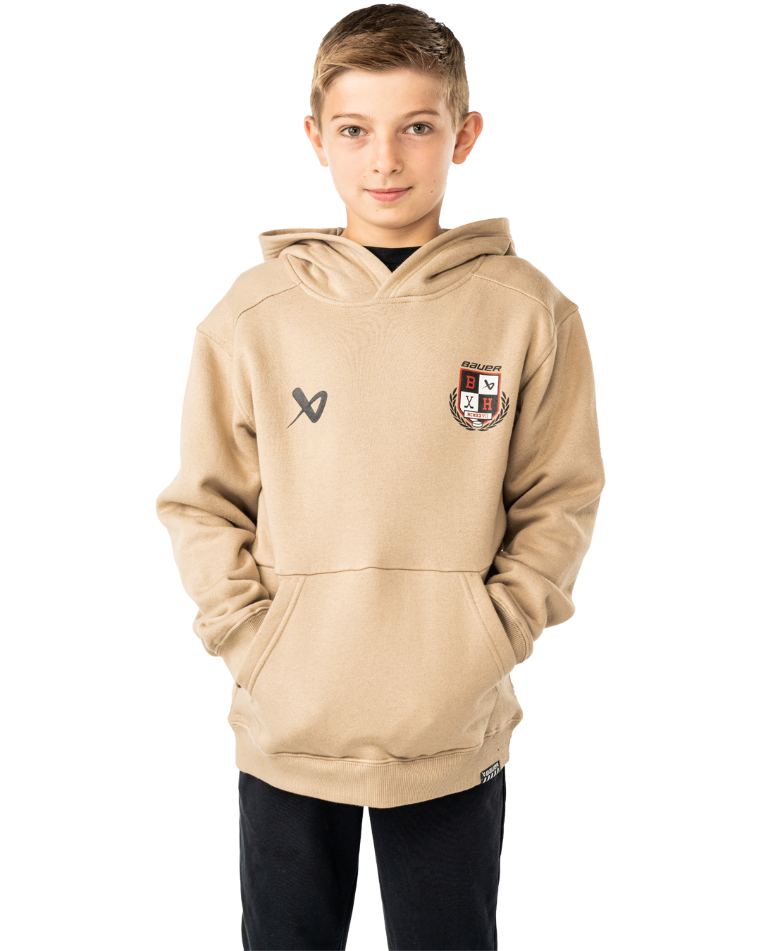 Mikina BAUER S25 ULTIMATE HOODIE-YTH-DESERT (1065118)