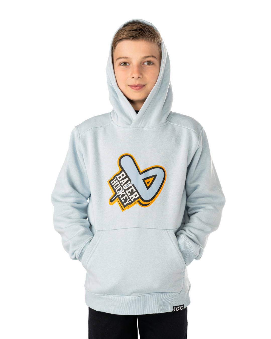 Mikina BAUER S25 ULTIMATE HOODIE-YTH-LIGHT BLUE (1065867)