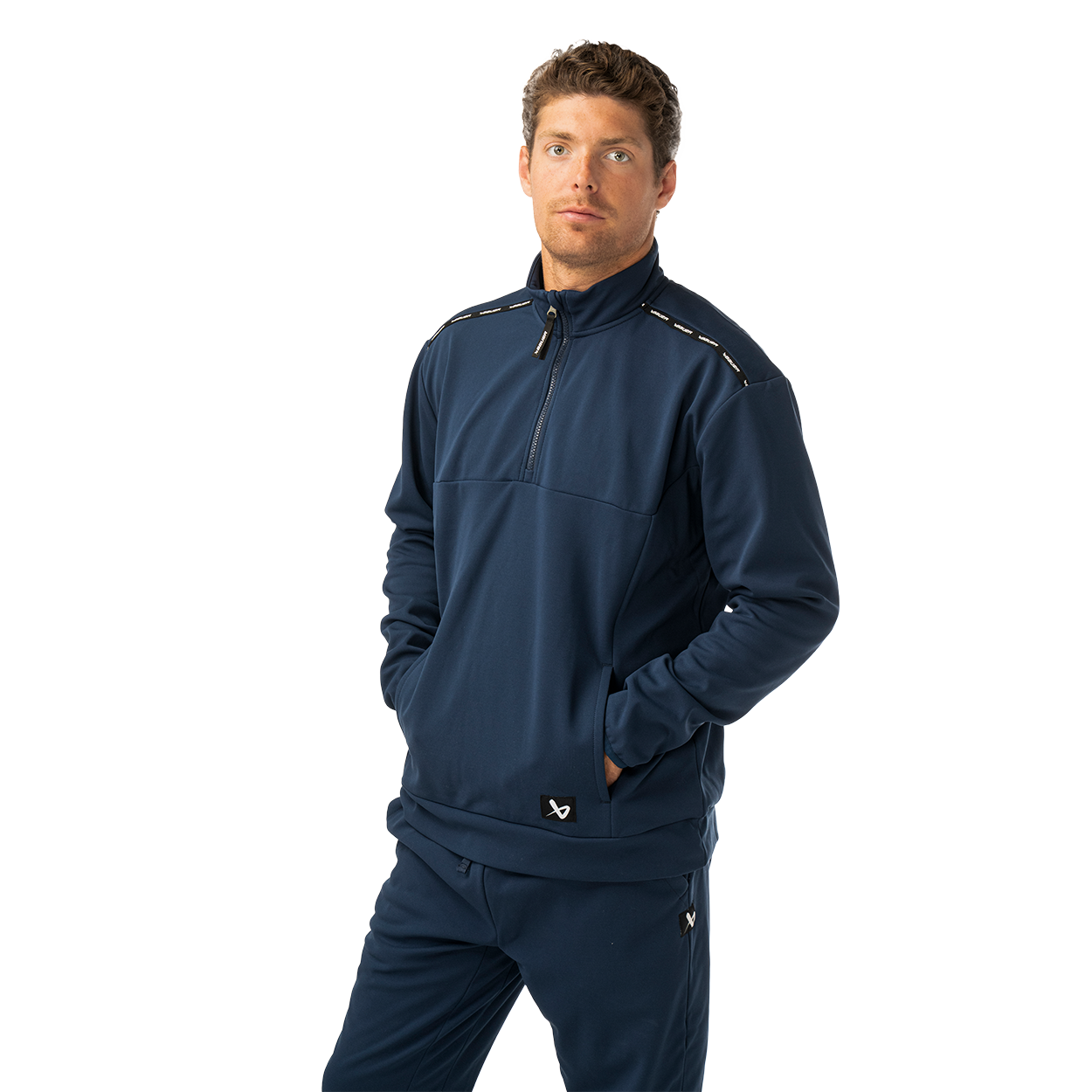 Mikina BAUER S26 TEAM FLEECE 1/2 ZIP-SR-NAVY (1067288)