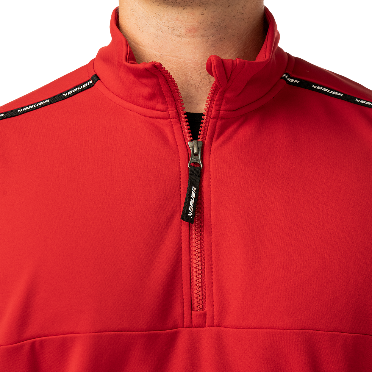 Mikina BAUER S26 TEAM FLEECE 1/2 ZIP-SR-RED (1067293)