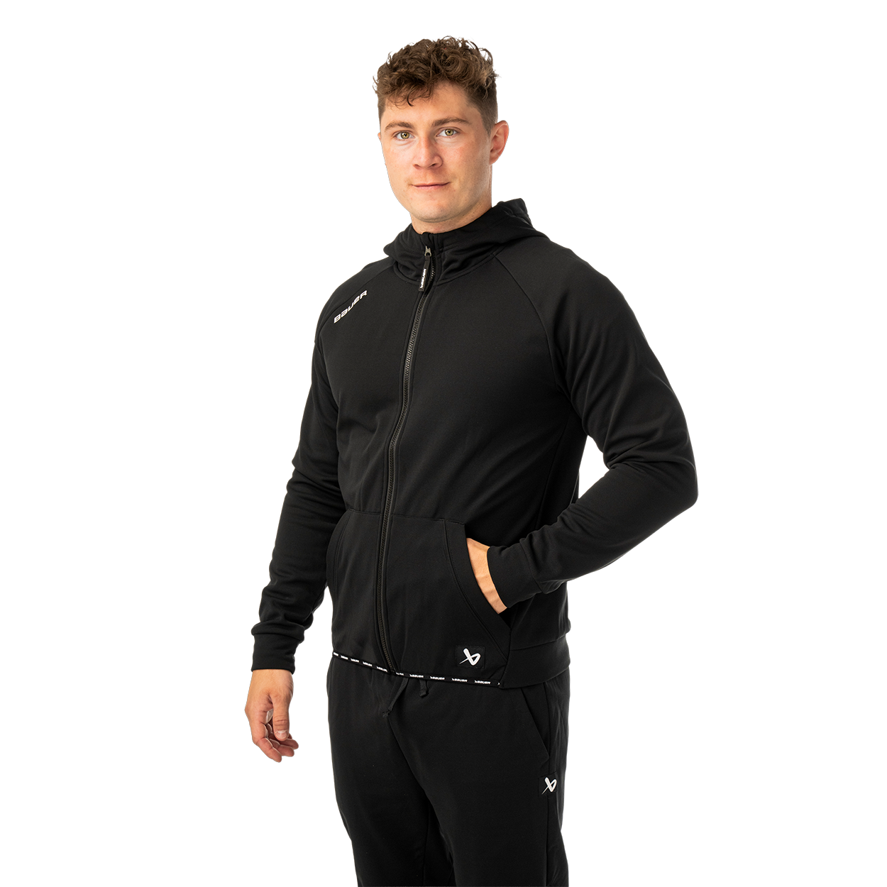 Mikina BAUER S26 TEAM FLEECE ZIP HOODIE-SR-BLK (1067203)