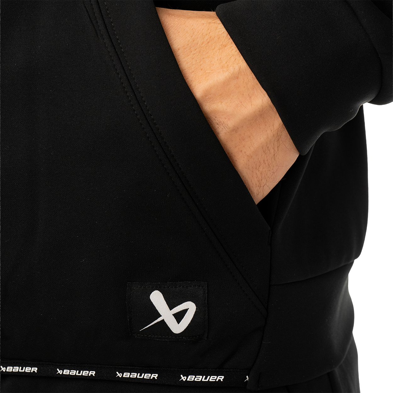 Mikina BAUER S26 TEAM FLEECE ZIP HOODIE-SR-BLK (1067203)